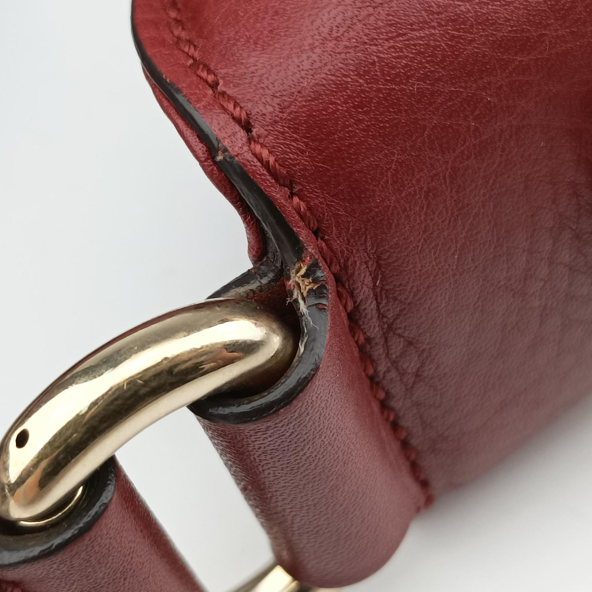 Vintage Gucci Dressage Web Hobo Red Leather 296851 shoulderbag | stylenewstar
