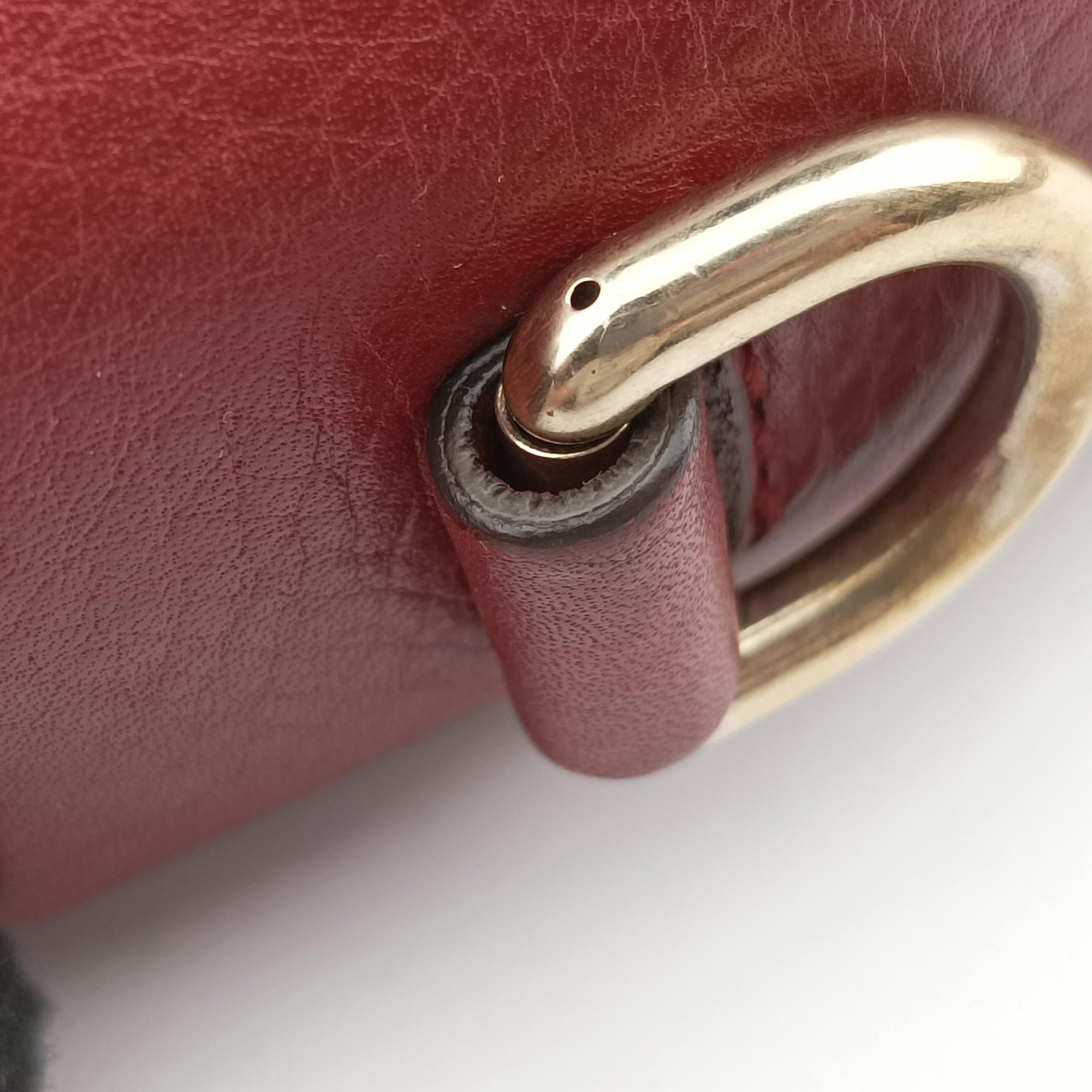 Vintage Gucci Dressage Web Hobo Red Leather 296851 shoulderbag | stylenewstar