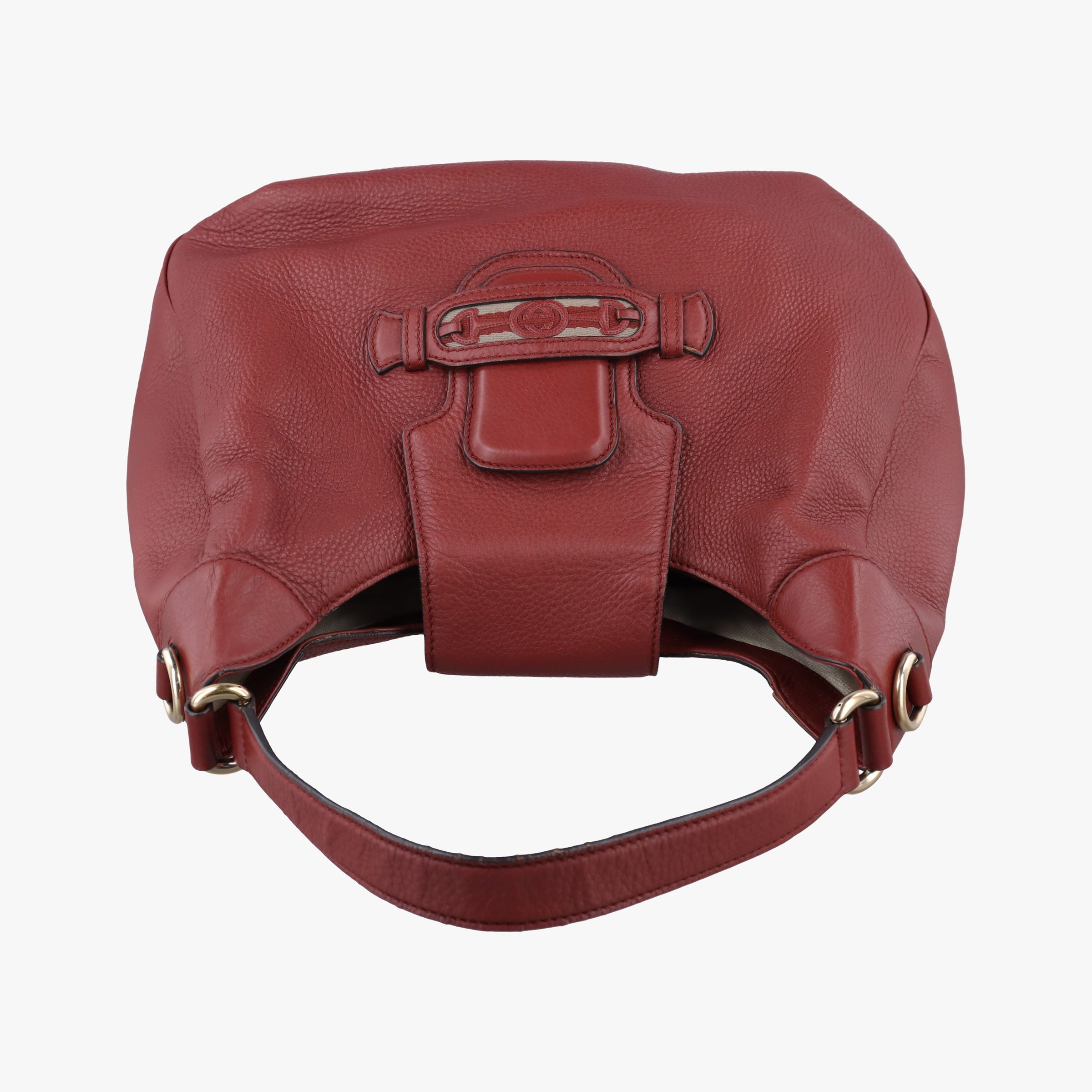 Vintage Gucci Dressage Web Hobo Red Leather 296851 shoulderbag | stylenewstar