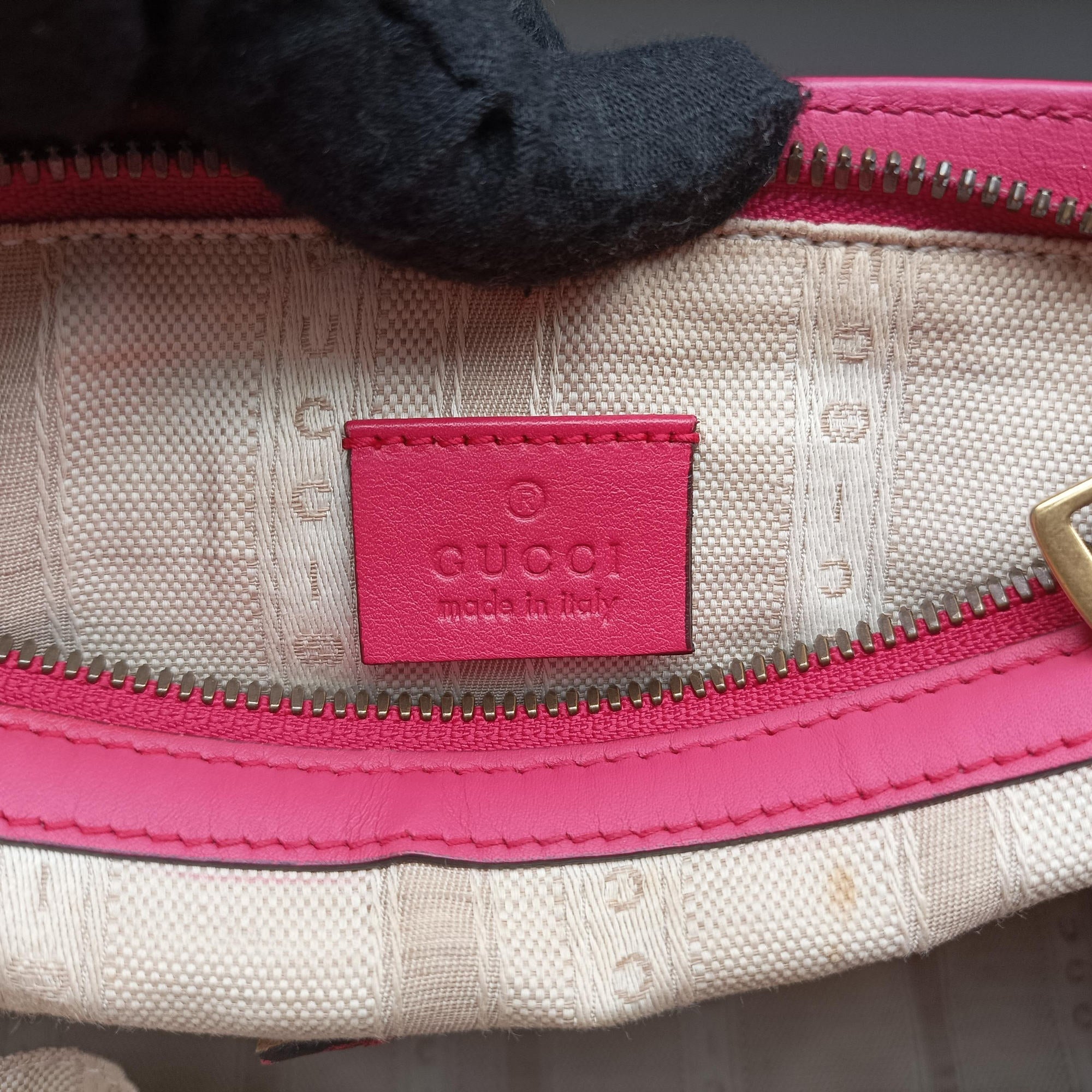 Pre-owned Gucci Bright Bit Red Patent Leather 371925 shoulderbag | stylenewstar