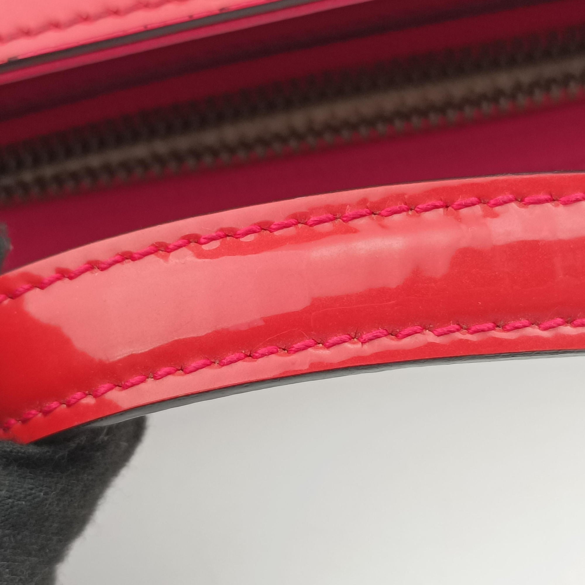 Pre-owned Gucci Bright Bit Red Patent Leather 371925 shoulderbag | stylenewstar