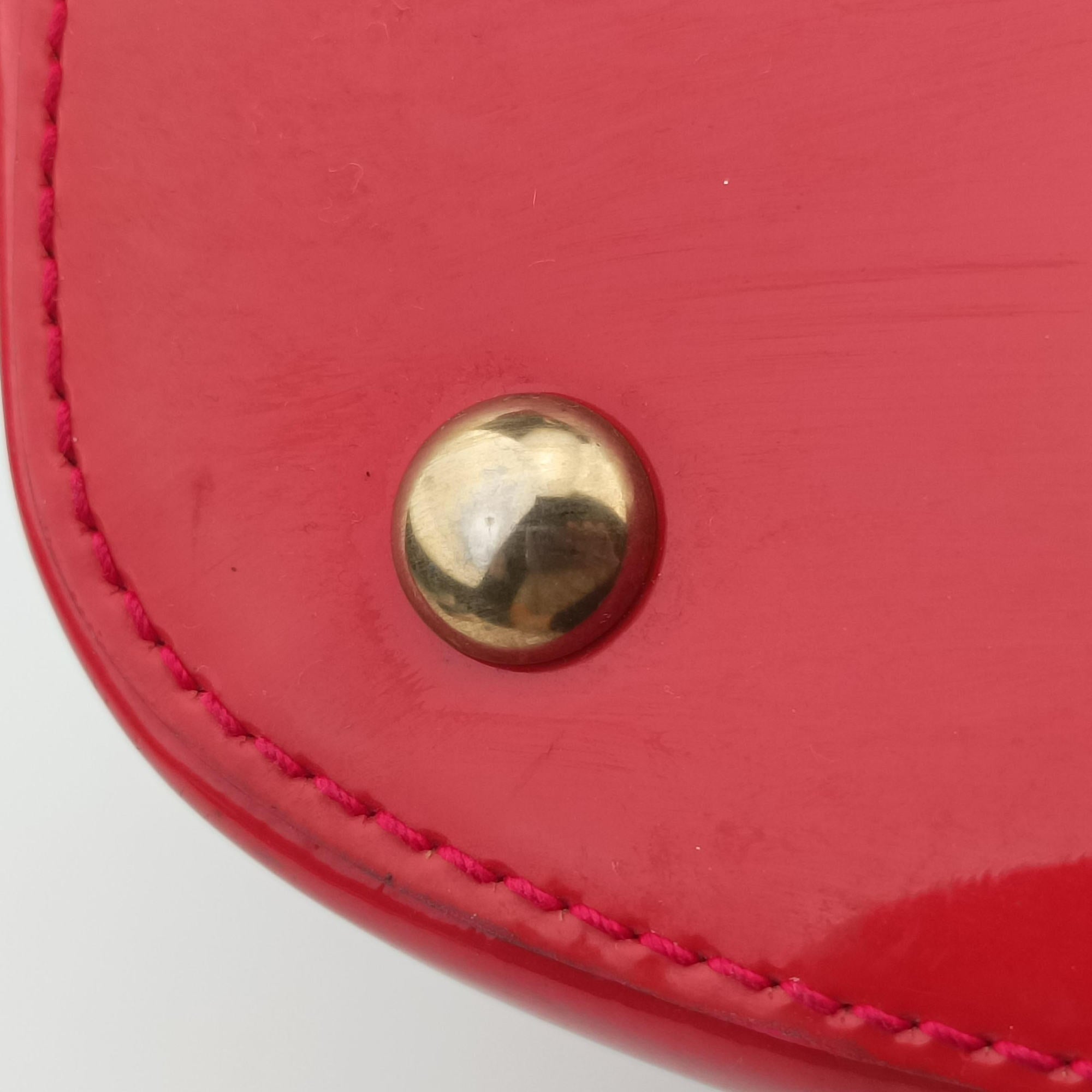 Pre-owned Gucci Bright Bit Red Patent Leather 371925 shoulderbag | stylenewstar