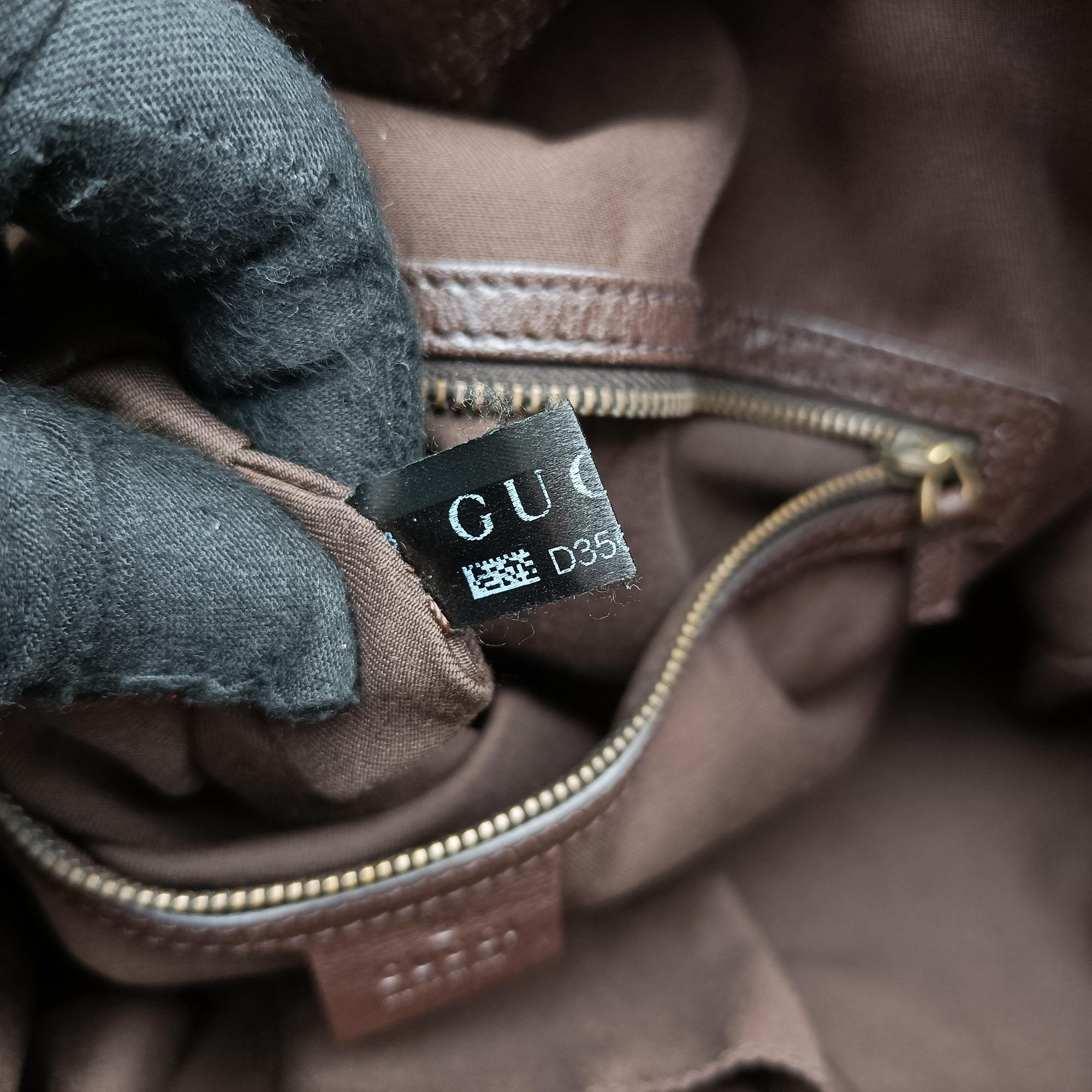 Pre-owned Gucci Guccissima Interlocking Icon Hobo Brown leather 223951 shoulderbag | stylenewstar