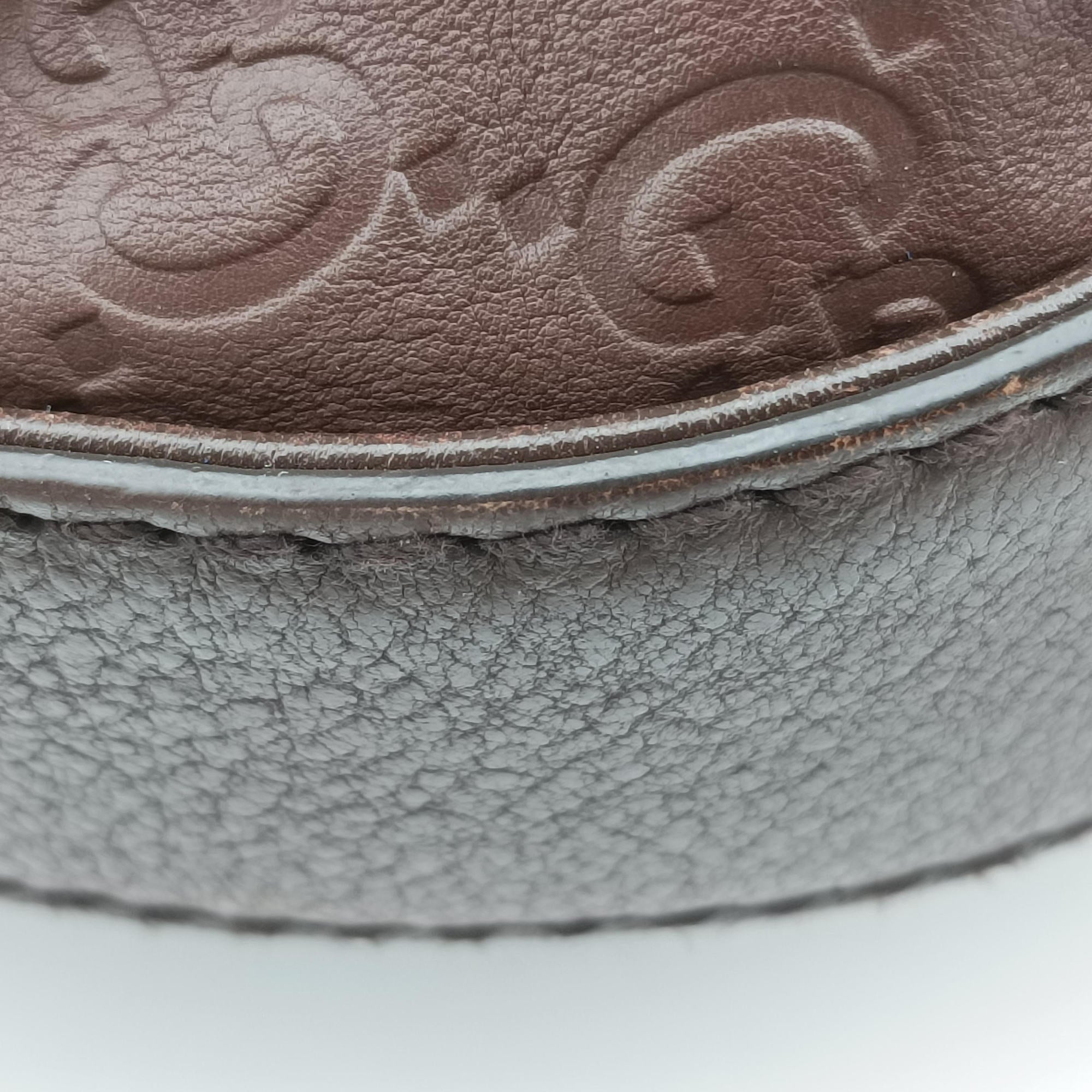 Pre-owned Gucci Guccissima Interlocking Icon Hobo Brown leather 223951 shoulderbag | stylenewstar