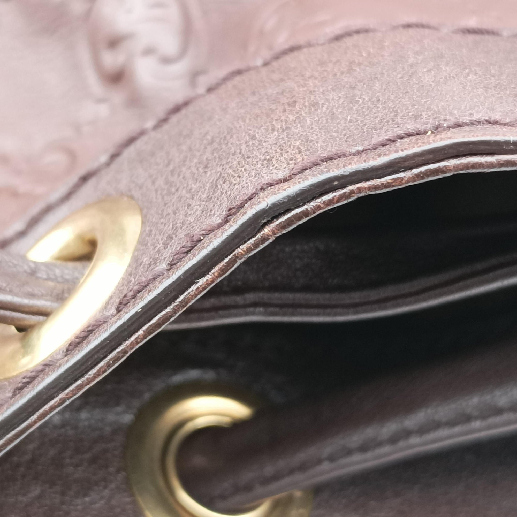 Pre-owned Gucci Guccissima Interlocking Icon Hobo Brown leather 223951 shoulderbag | stylenewstar