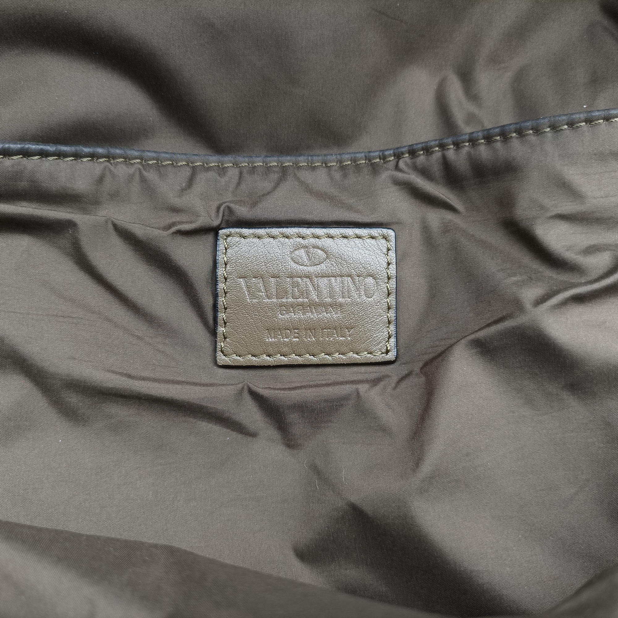 Pre-owned Valentino Rockstud Brown x Multicolor nylonx Leather  backpack/rucksack | stylenewstar