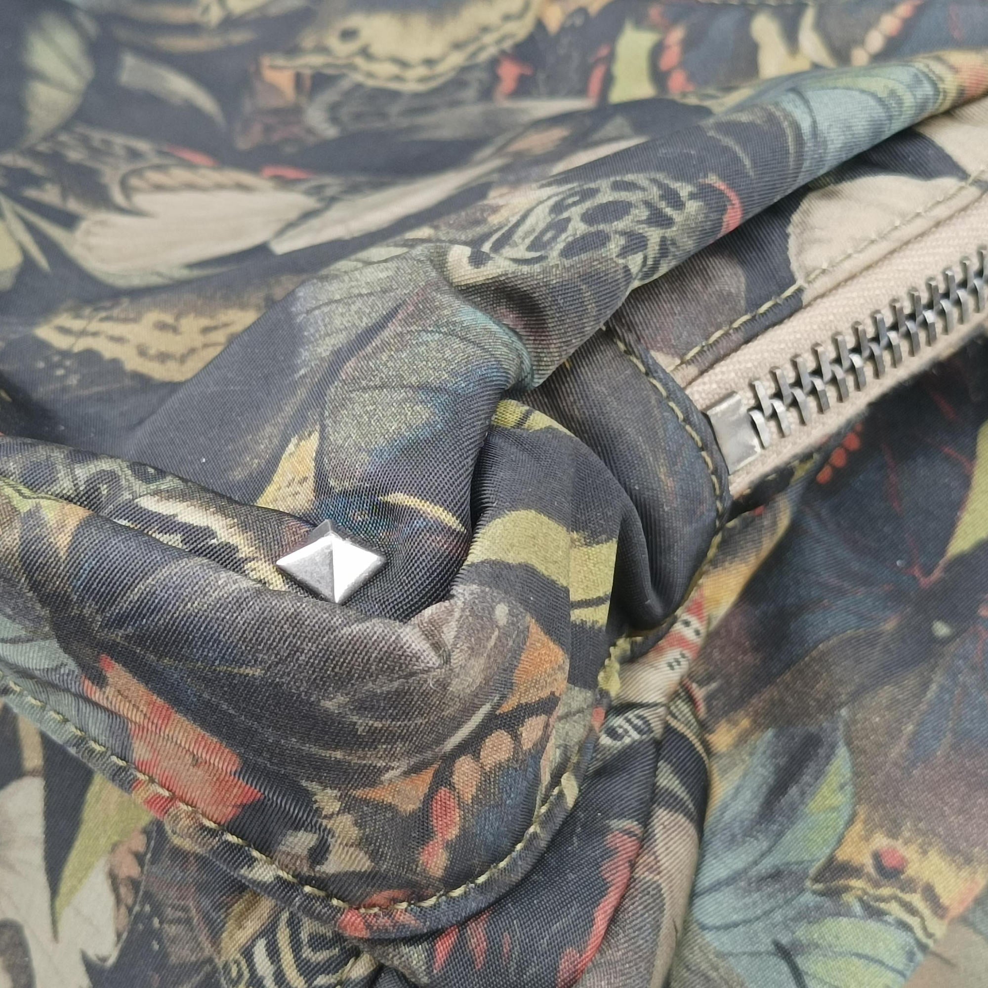 Pre-owned Valentino Rockstud Brown x Multicolor nylonx Leather  backpack/rucksack | stylenewstar