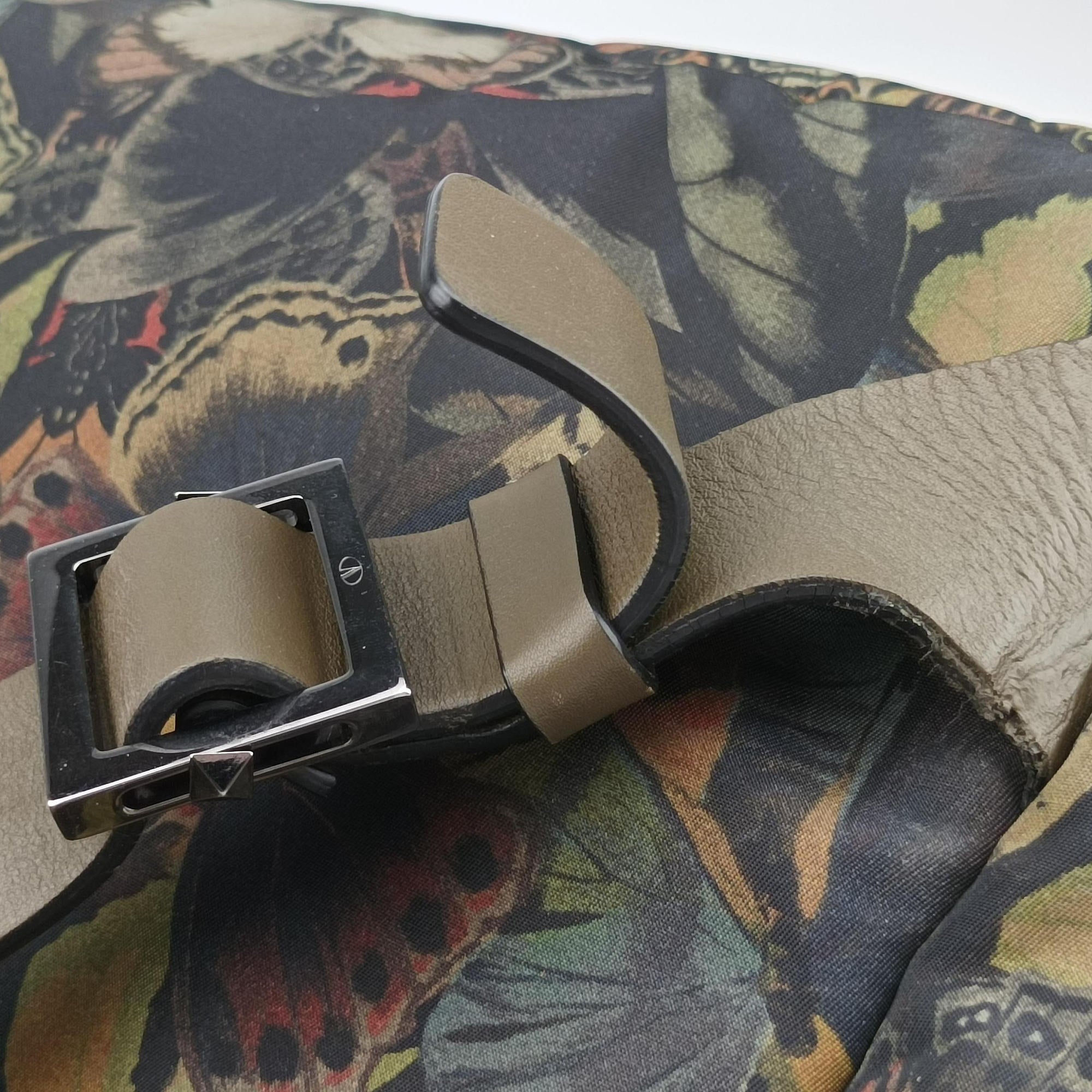 Pre-owned Valentino Rockstud Brown x Multicolor nylonx Leather  backpack/rucksack | stylenewstar