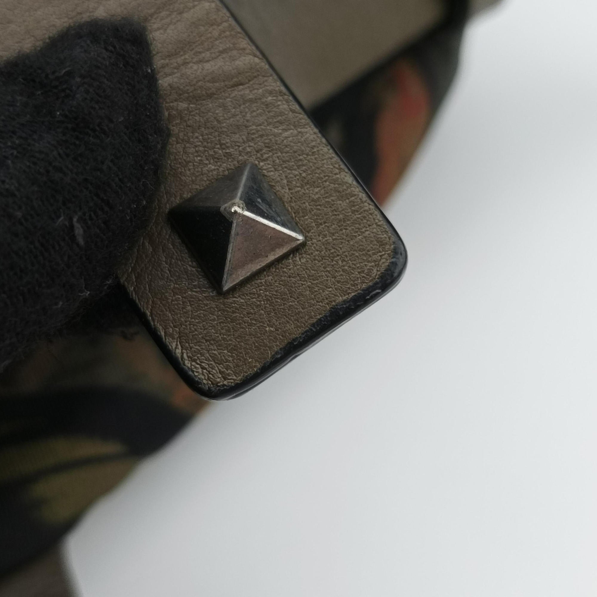 Pre-owned Valentino Rockstud Brown x Multicolor nylonx Leather  backpack/rucksack | stylenewstar