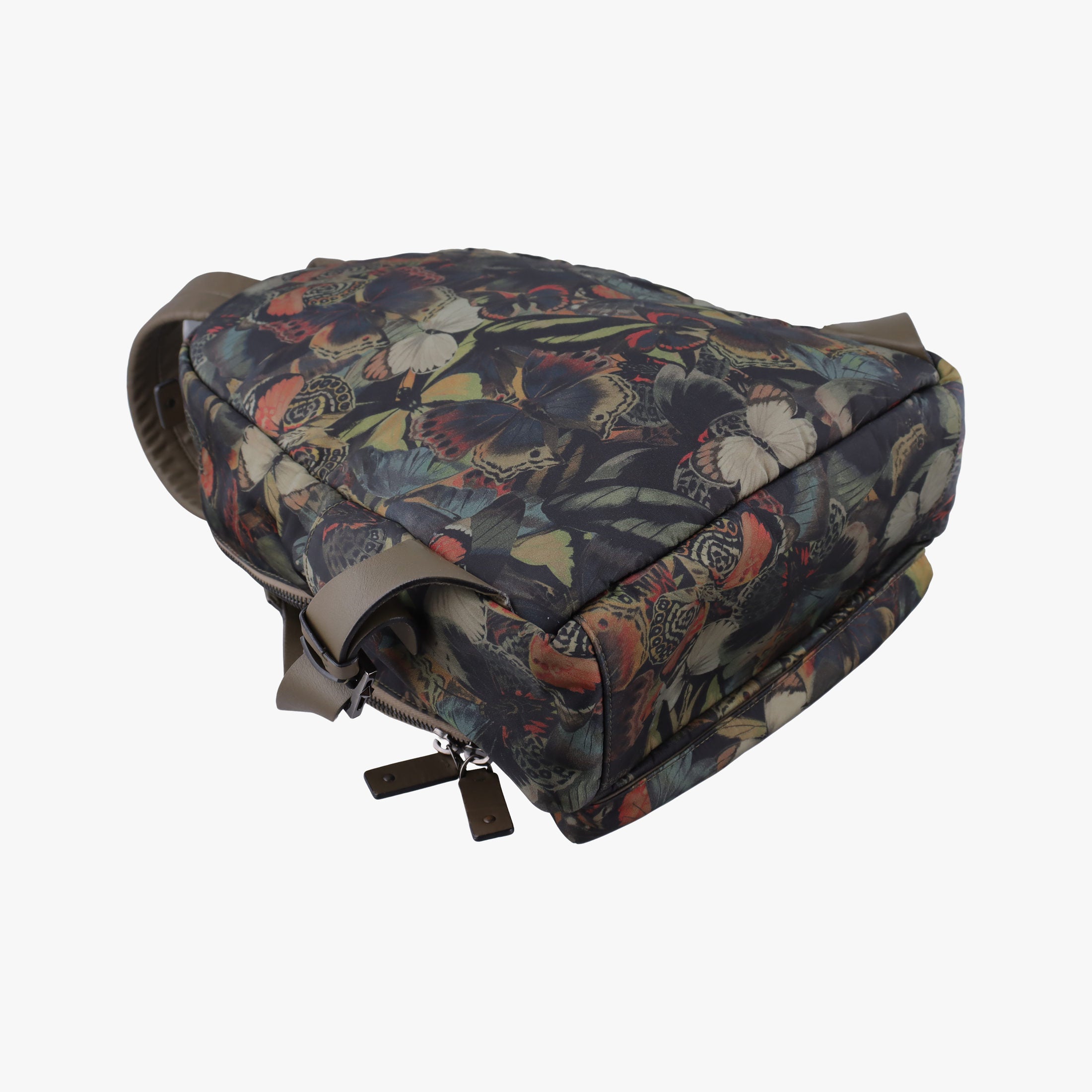 Pre-owned Valentino Rockstud Brown x Multicolor nylonx Leather  backpack/rucksack | stylenewstar