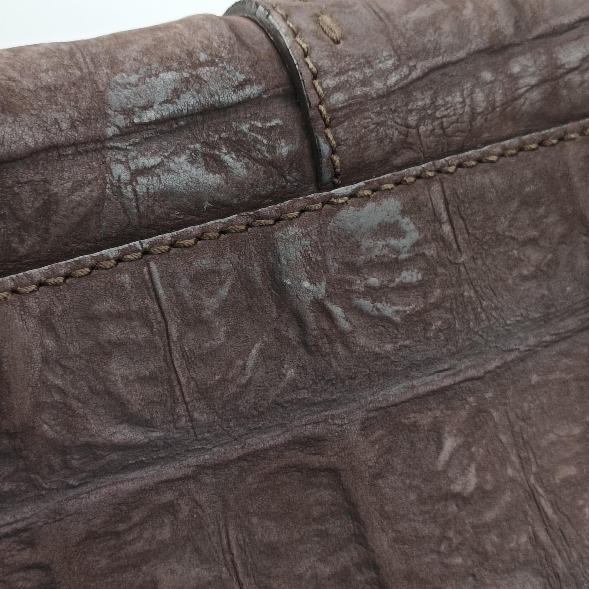 Pre-owned Yves Saint Laurent Muse Brown Embossed Leather 297966 shoulderbag | stylenewstar