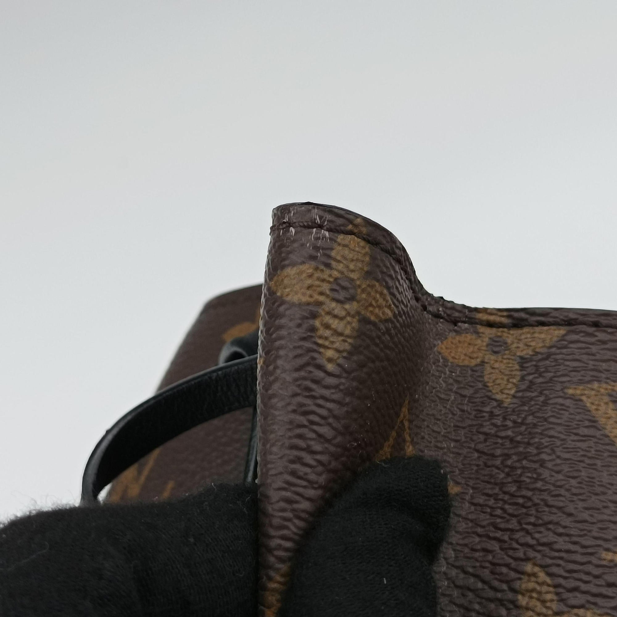Pre-owned Louis Vuitton Fringed Noe Monogram × Black Fringe Monogram Canvas × Calf Leather M43132 shoulderbag | stylenewstar