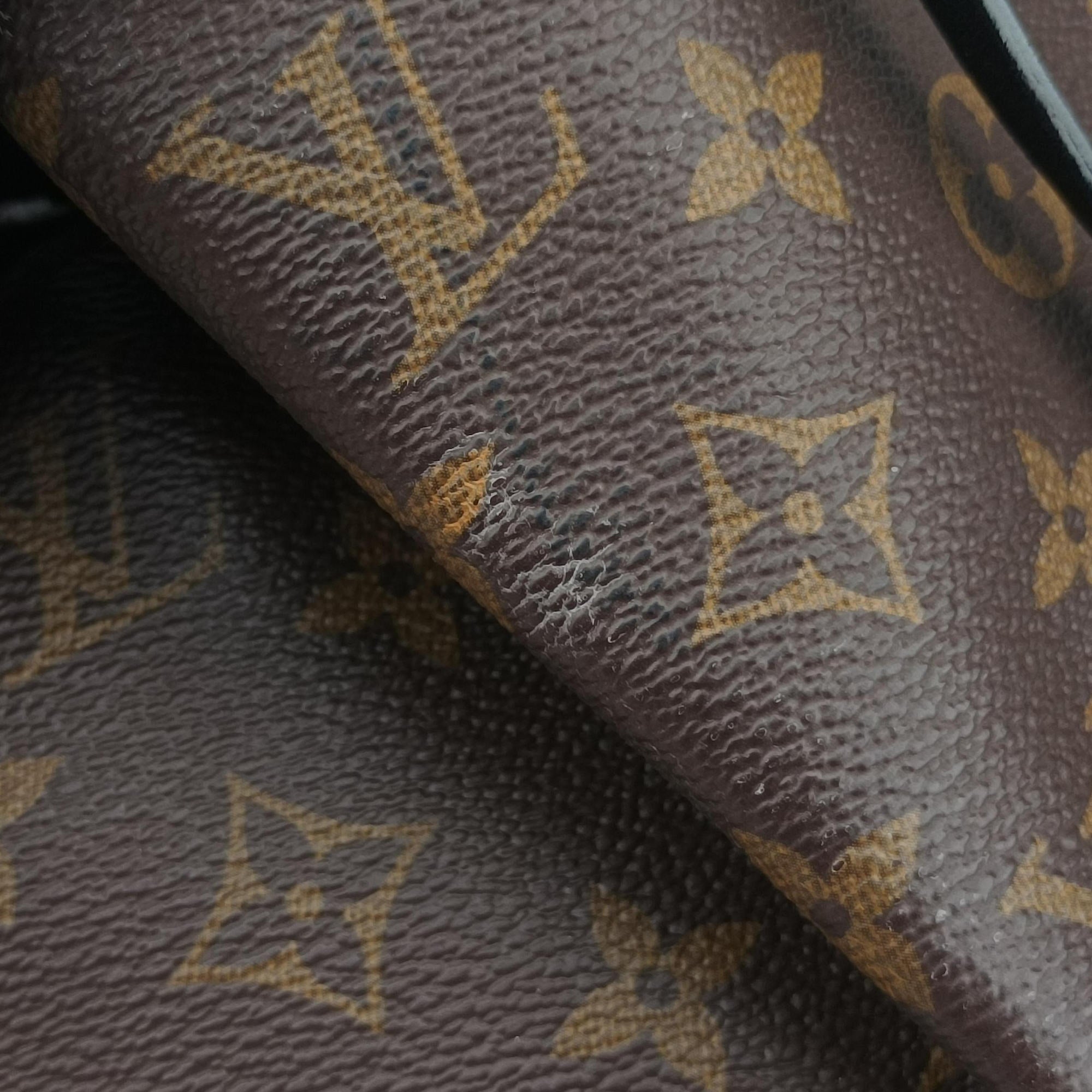 Pre-owned Louis Vuitton Fringed Noe Monogram × Black Fringe Monogram Canvas × Calf Leather M43132 shoulderbag | stylenewstar