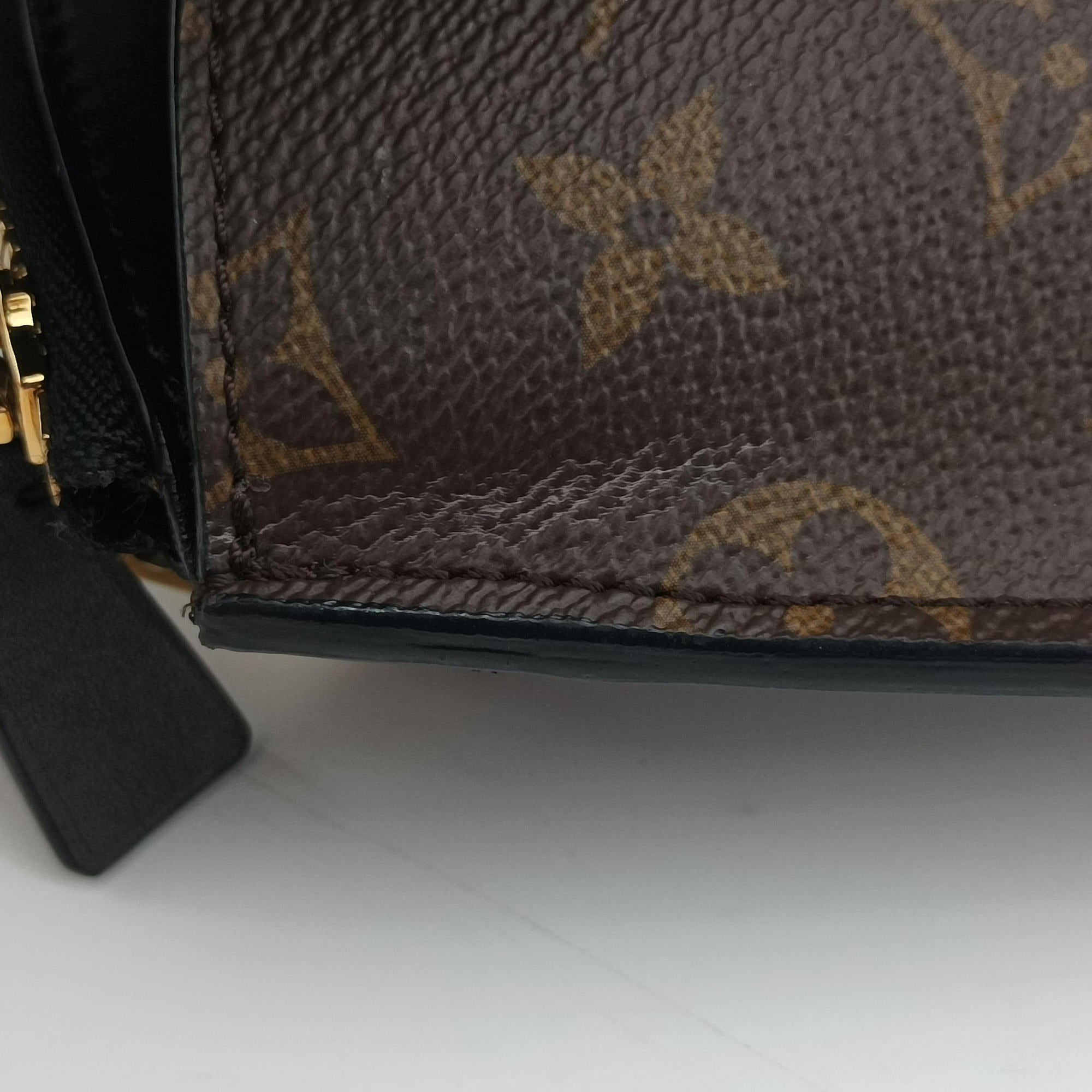 Pre-owned Louis Vuitton Fringed Noe Monogram × Black Fringe Monogram Canvas × Calf Leather M43132 shoulderbag | stylenewstar