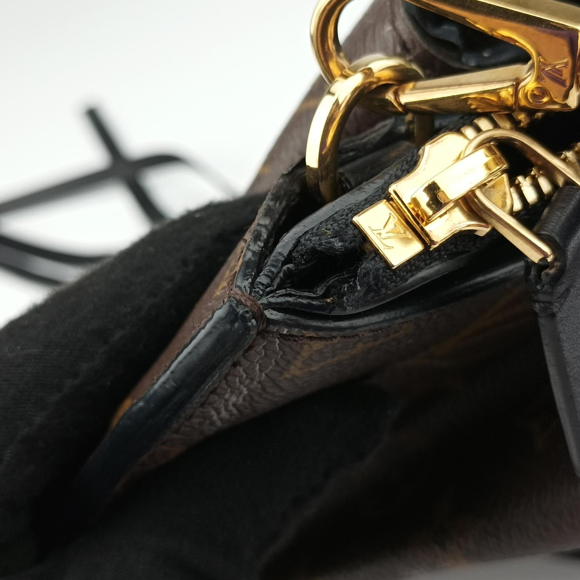 Pre-owned Louis Vuitton Fringed Noe Monogram × Black Fringe Monogram Canvas × Calf Leather M43132 shoulderbag | stylenewstar