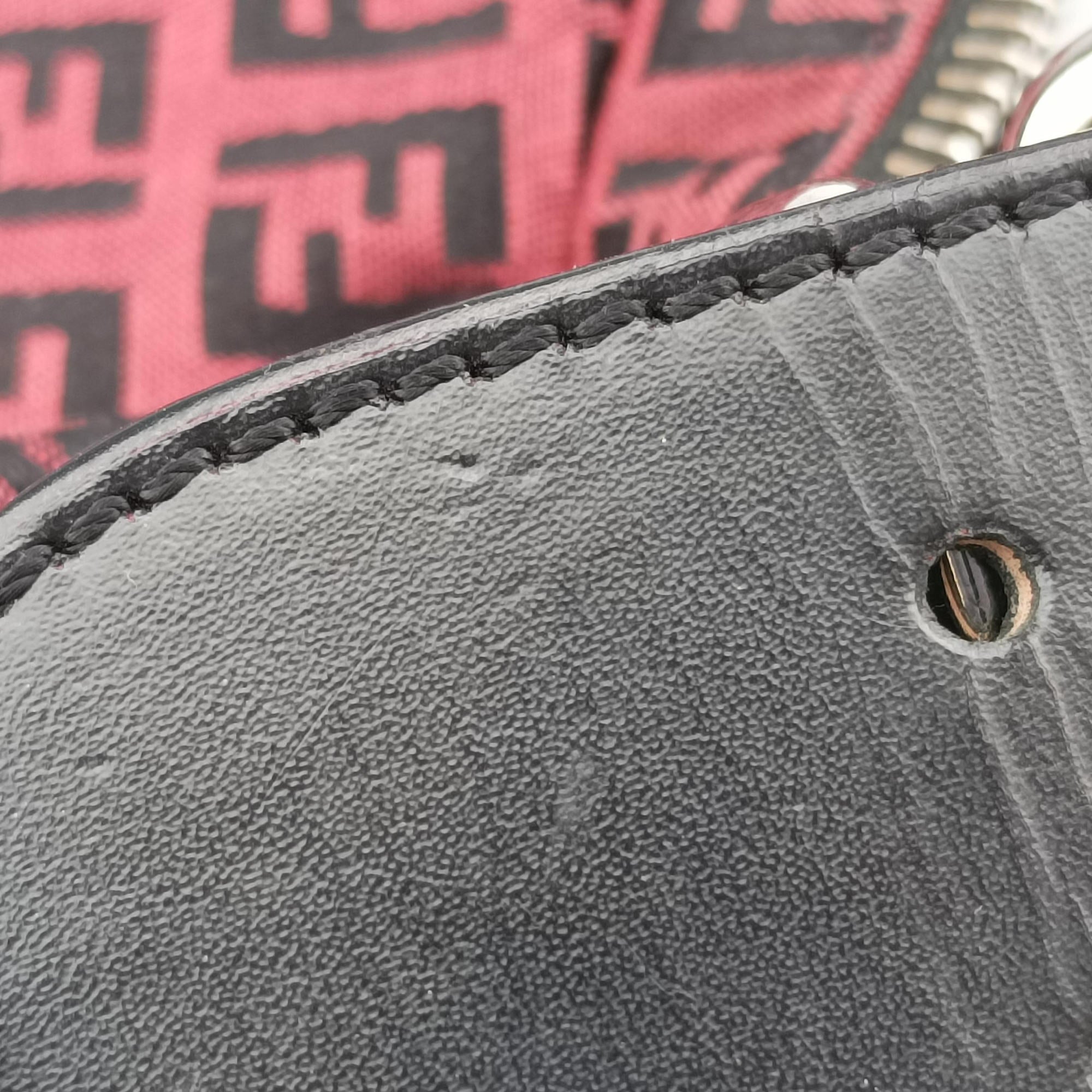 Pre-owned Fendi Oyster Zucchino Bordeaux × Black Jacquard Canvas × Leather 831660 shoulderbag | stylenewstar