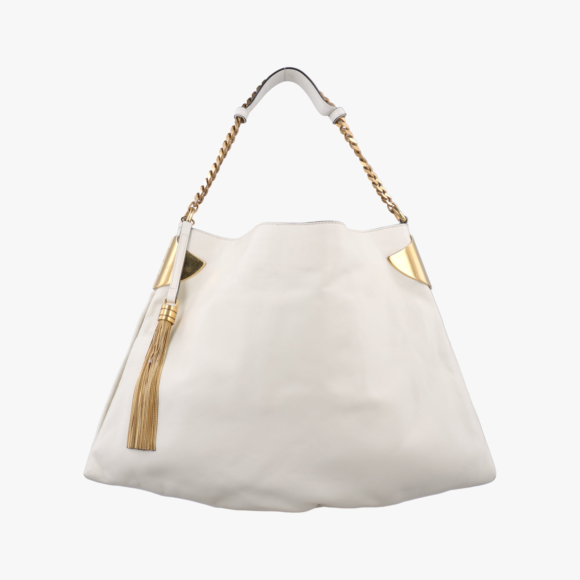 Vintage Gucci Large 1970 White Leather 290682 shoulderbag | stylenewstar