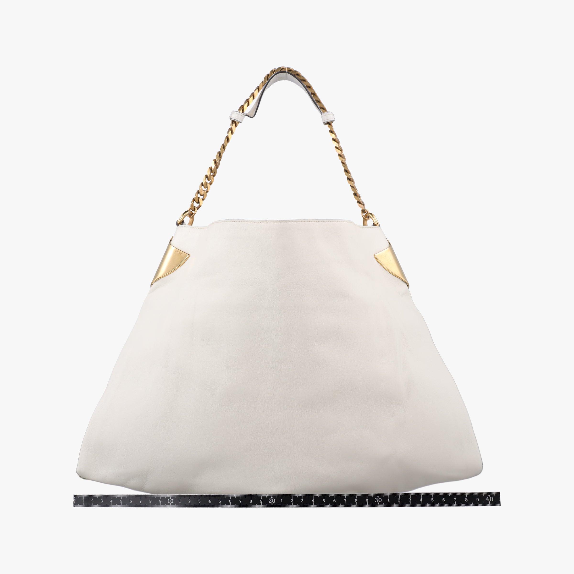 Vintage Gucci Large 1970 White Leather 290682 shoulderbag | stylenewstar