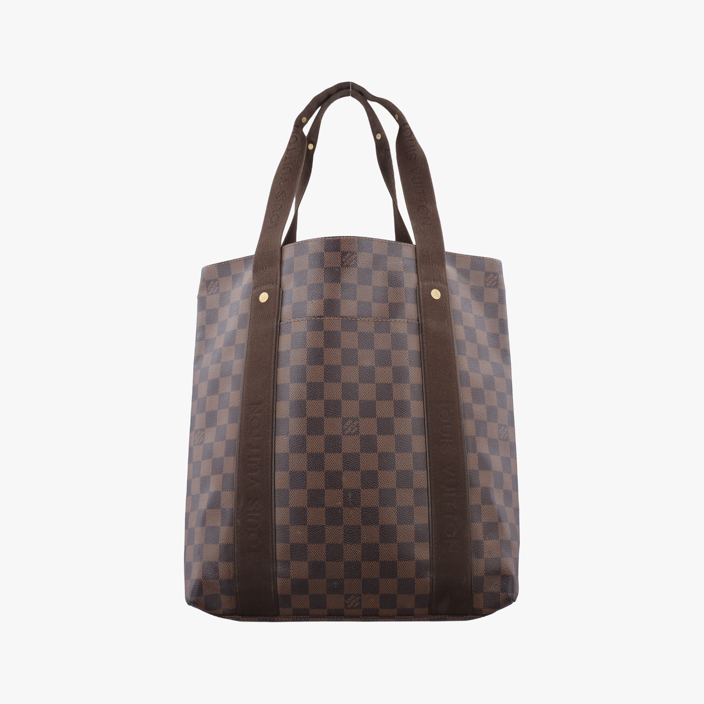 Pre-owned Louis Vuitton Cabas Bobur EBENE Damier Canvas N52006 handbag | stylenewstar