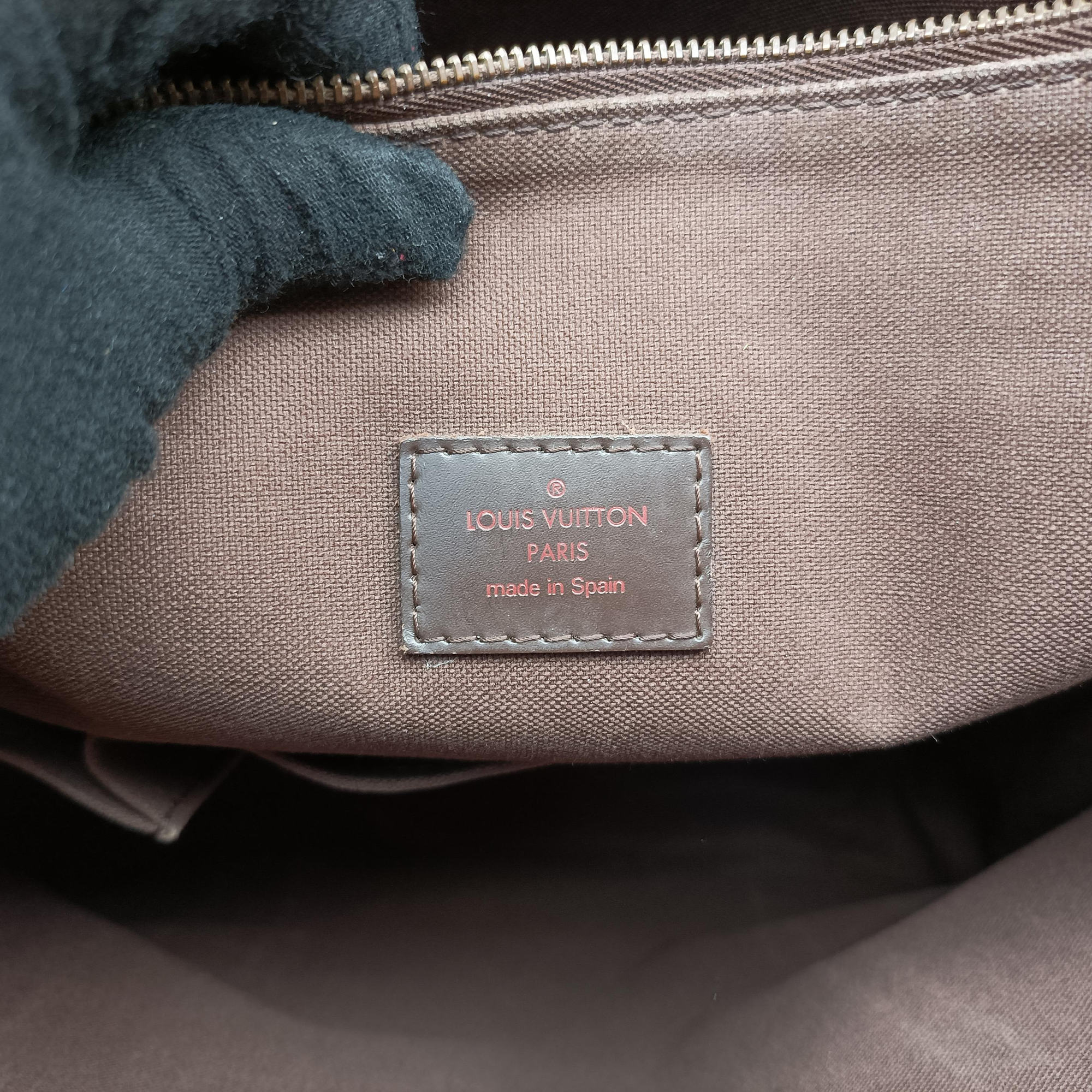 Pre-owned Louis Vuitton Cabas Bobur EBENE Damier Canvas N52006 handbag | stylenewstar