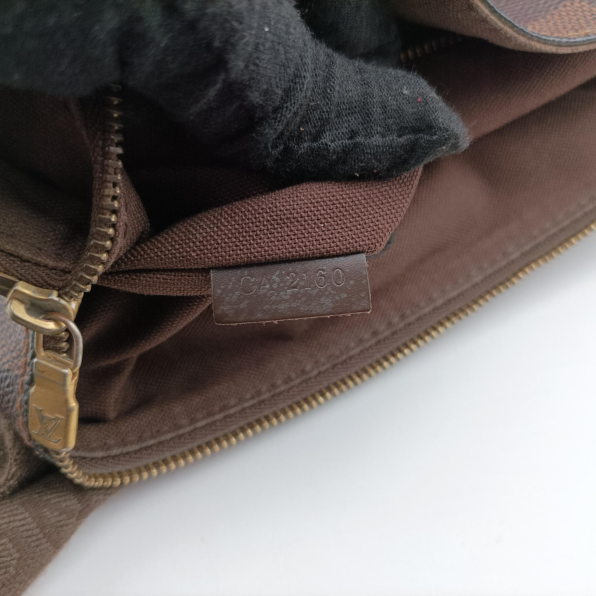 Pre-owned Louis Vuitton Cabas Bobur EBENE Damier Canvas N52006 handbag | stylenewstar