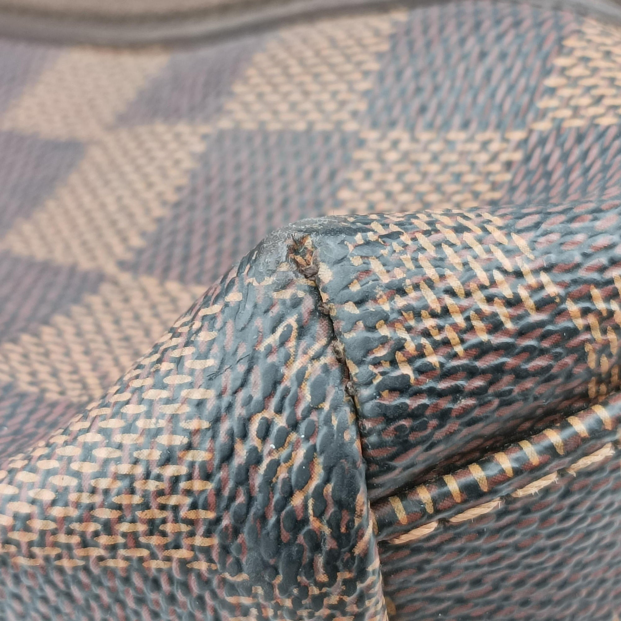 Pre-owned Louis Vuitton Cabas Bobur EBENE Damier Canvas N52006 handbag | stylenewstar