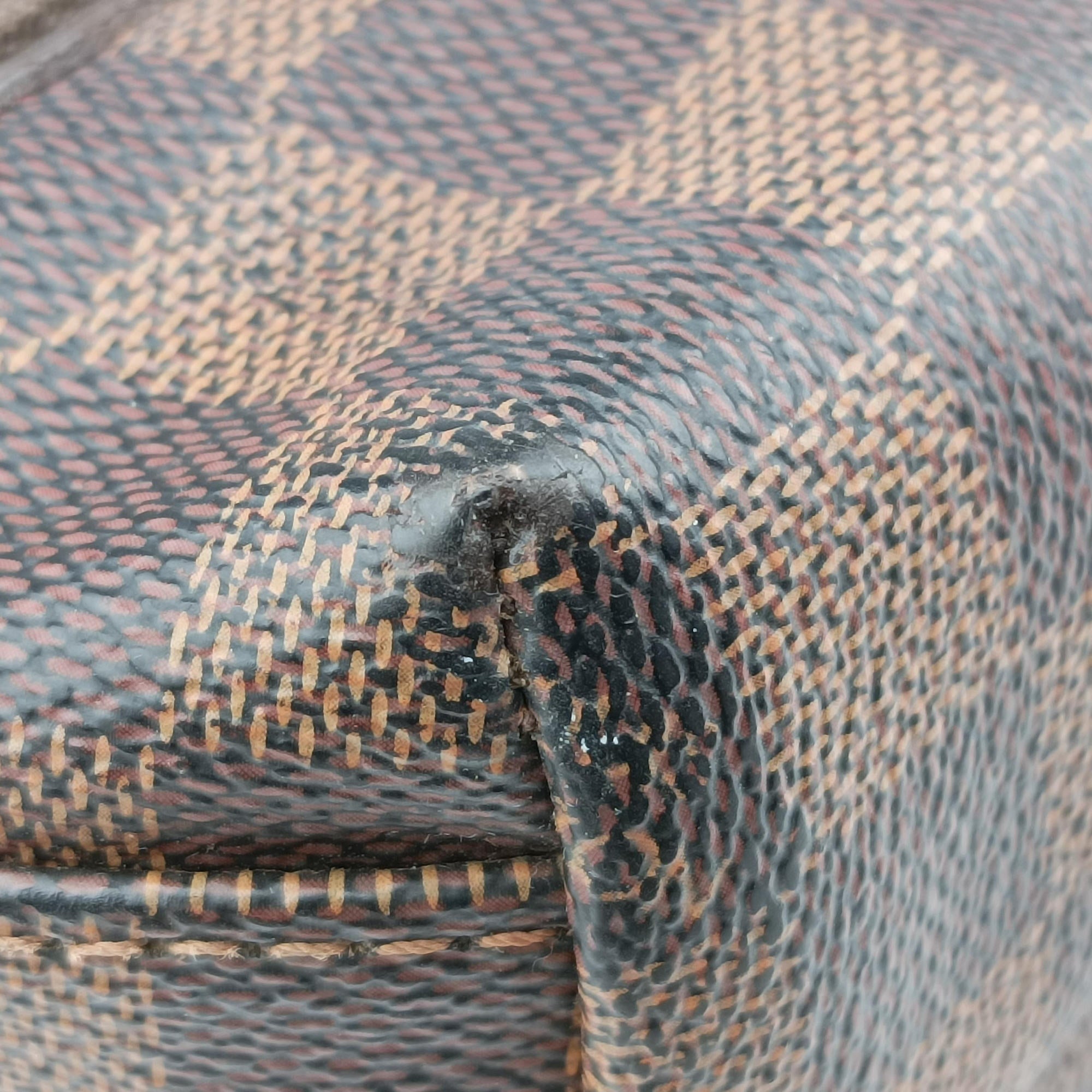 Pre-owned Louis Vuitton Cabas Bobur EBENE Damier Canvas N52006 handbag | stylenewstar