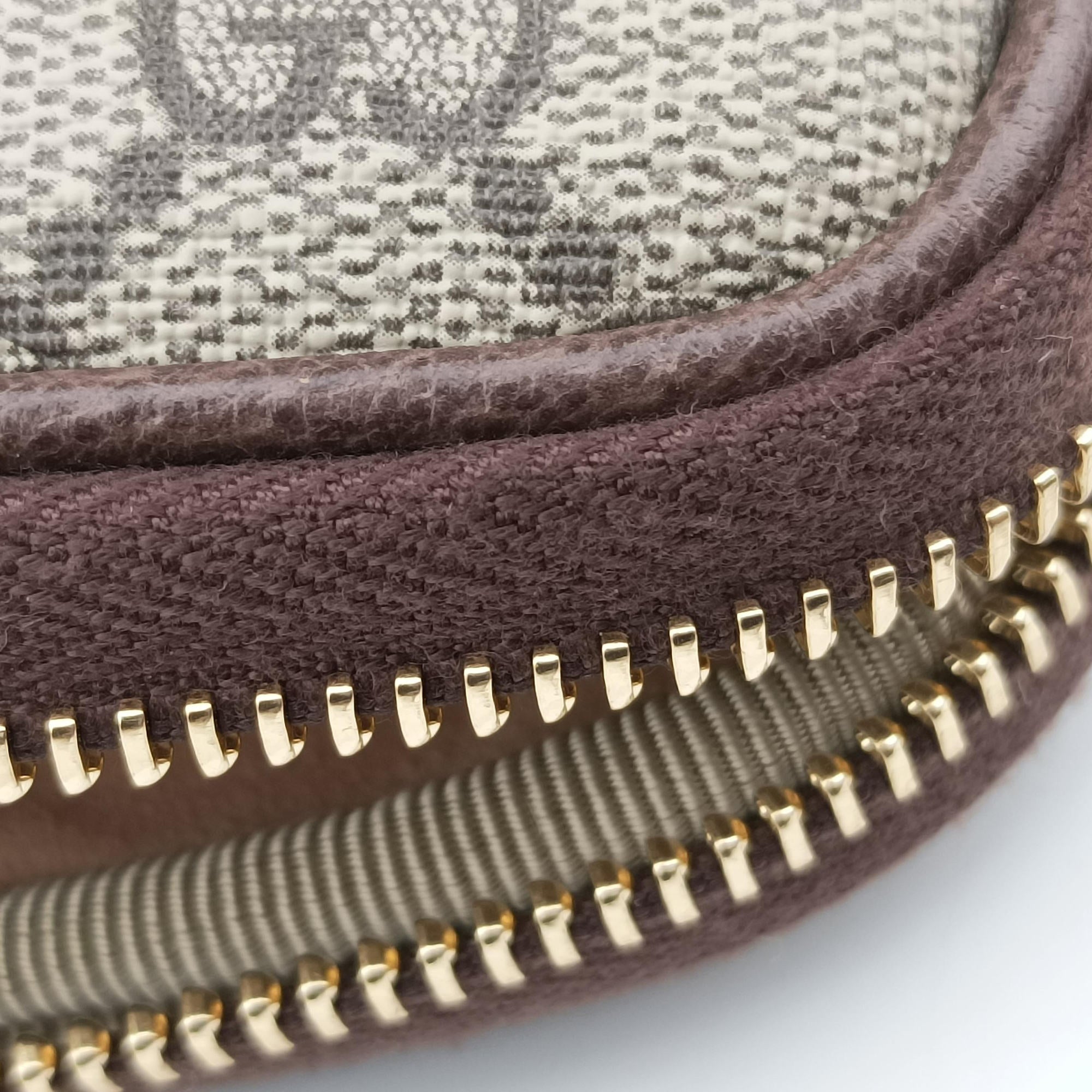 Pre-owned Gucci Ophidia Brown×green×red PVC coated canvas 519308 bum bag/waist bag | stylenewstar