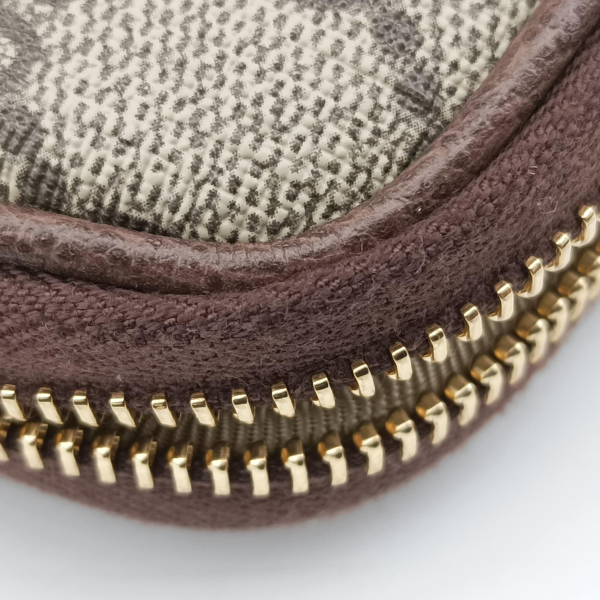 Pre-owned Gucci Ophidia Brown×green×red PVC coated canvas 519308 bum bag/waist bag | stylenewstar