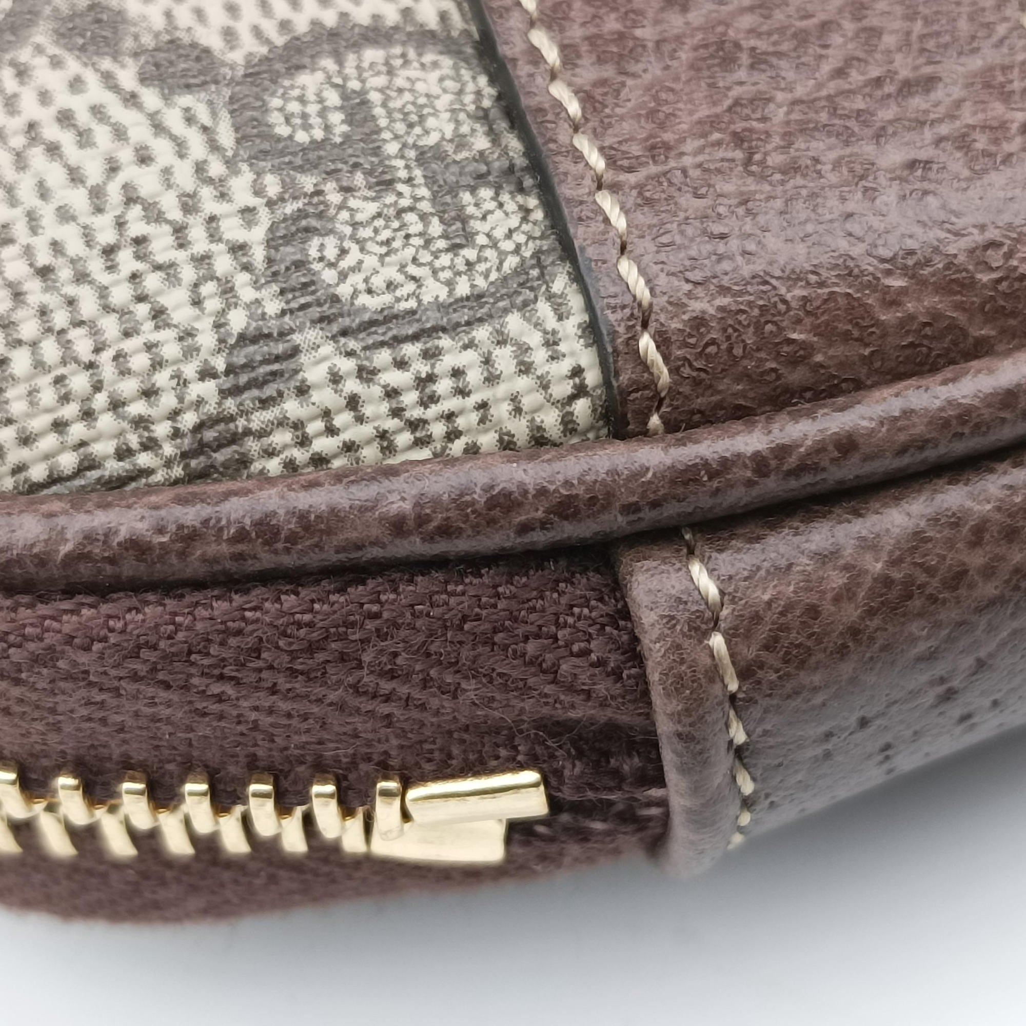 Pre-owned Gucci Ophidia Brown×green×red PVC coated canvas 519308 bum bag/waist bag | stylenewstar