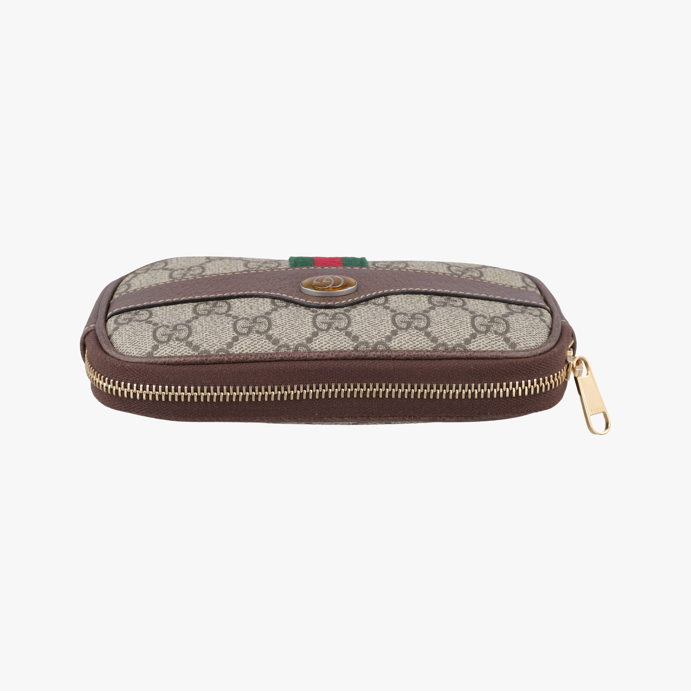 Pre-owned Gucci Ophidia Brown×green×red PVC coated canvas 519308 bum bag/waist bag | stylenewstar