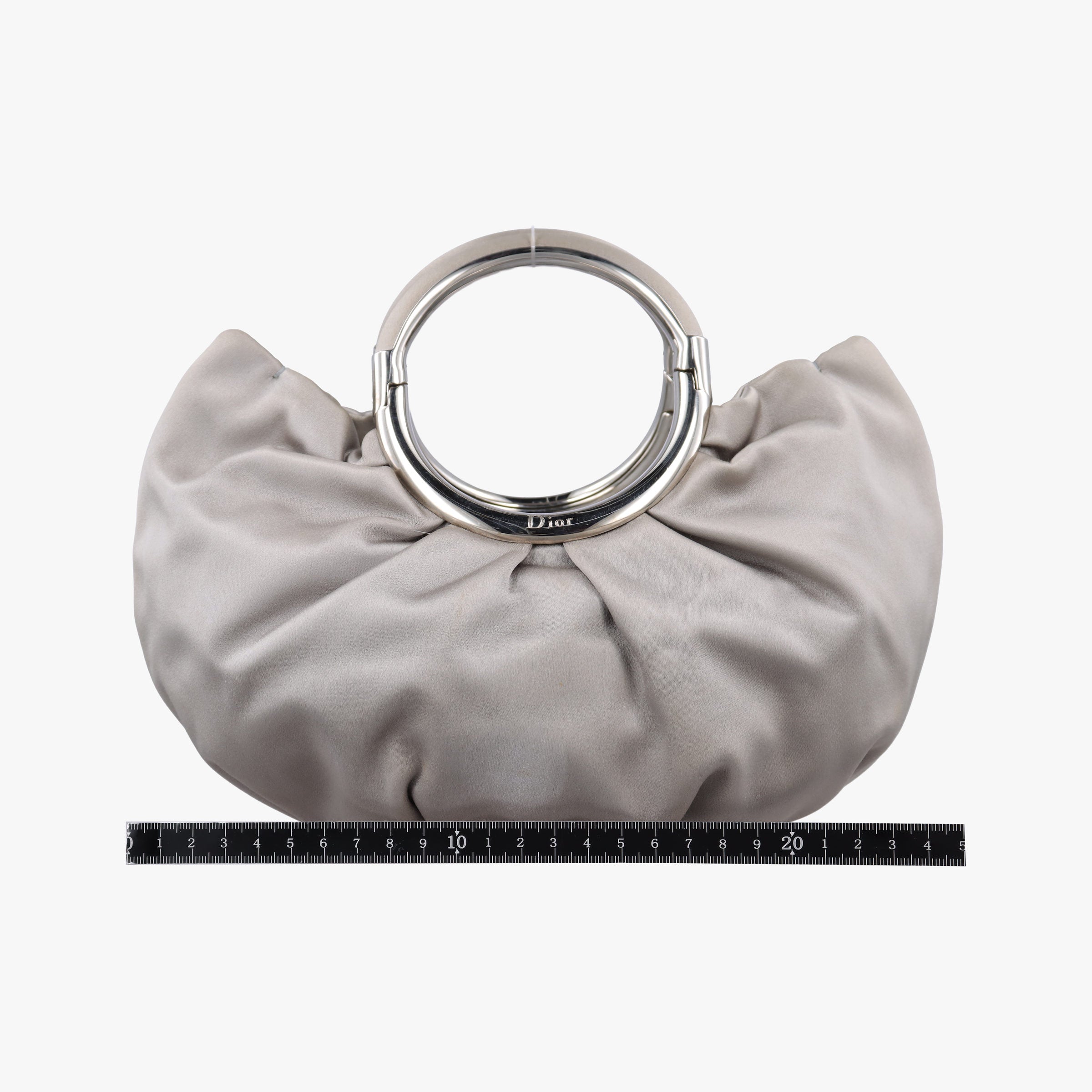 Pre-owned Christian Dior Soft Babe Shopping Bag Grey Leather  handbag | stylenewstar