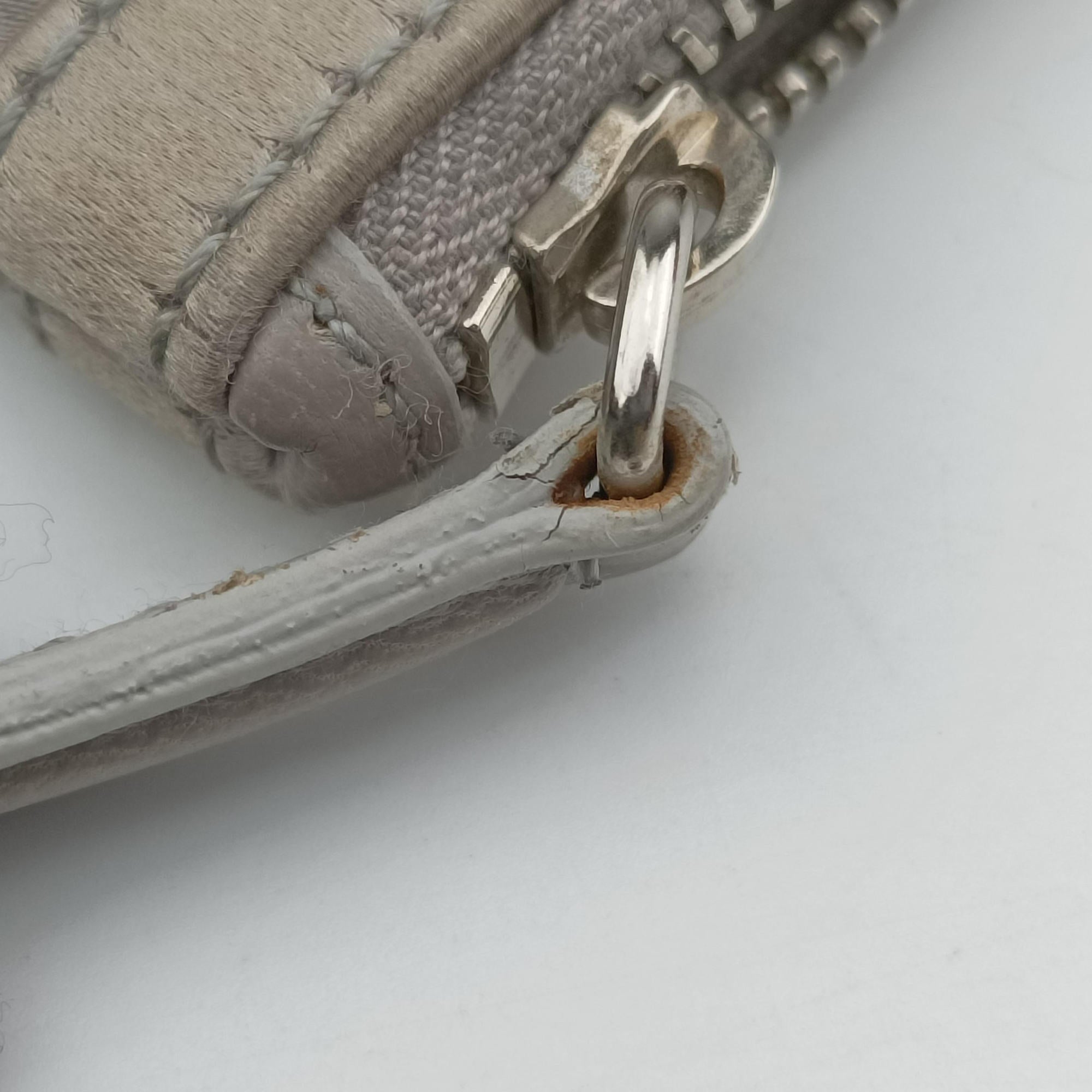 Pre-owned Christian Dior Soft Babe Shopping Bag Grey Leather  handbag | stylenewstar