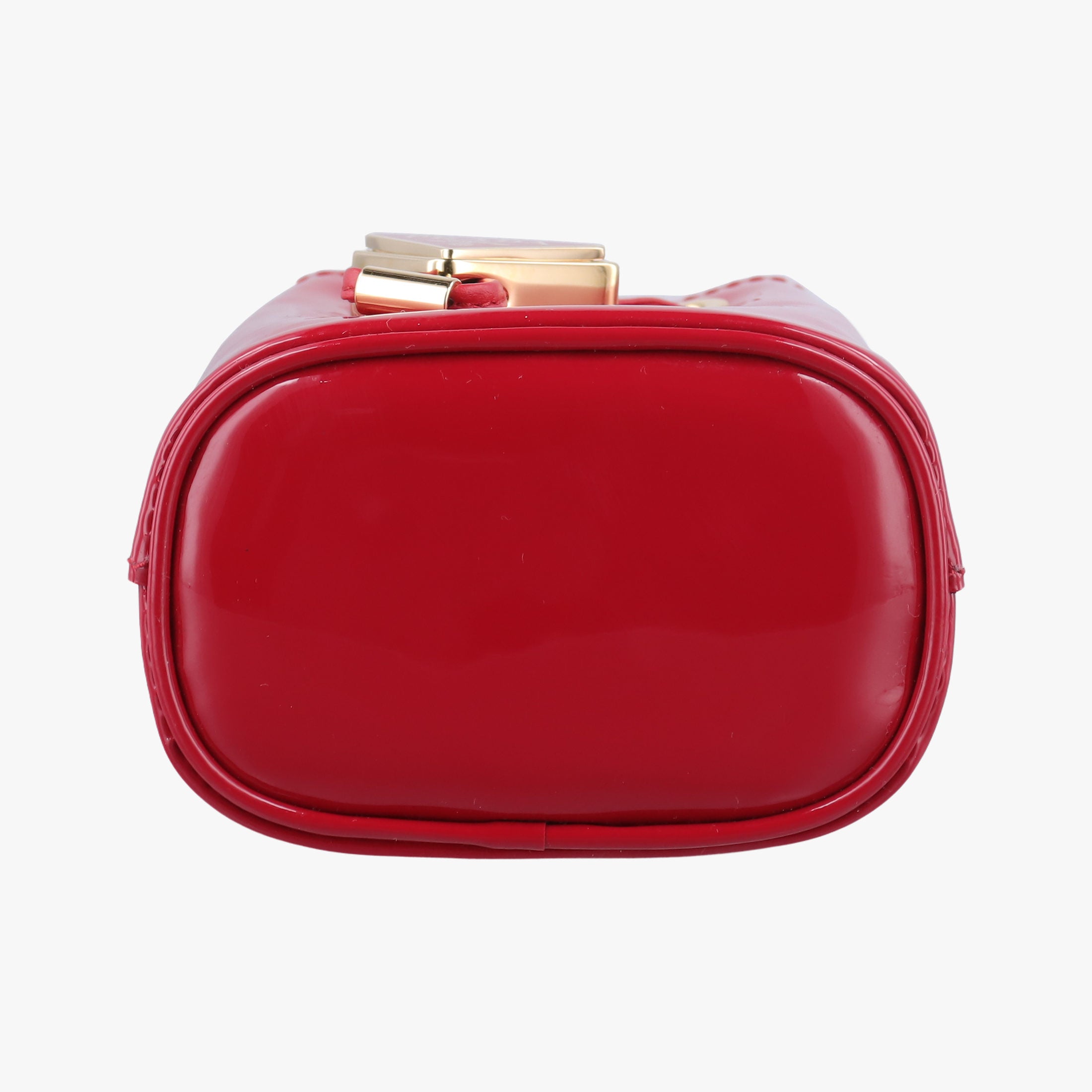 Pre-owned Prada Mini Drawstring Red Enamel 1NR016 shoulderbag | stylenewstar