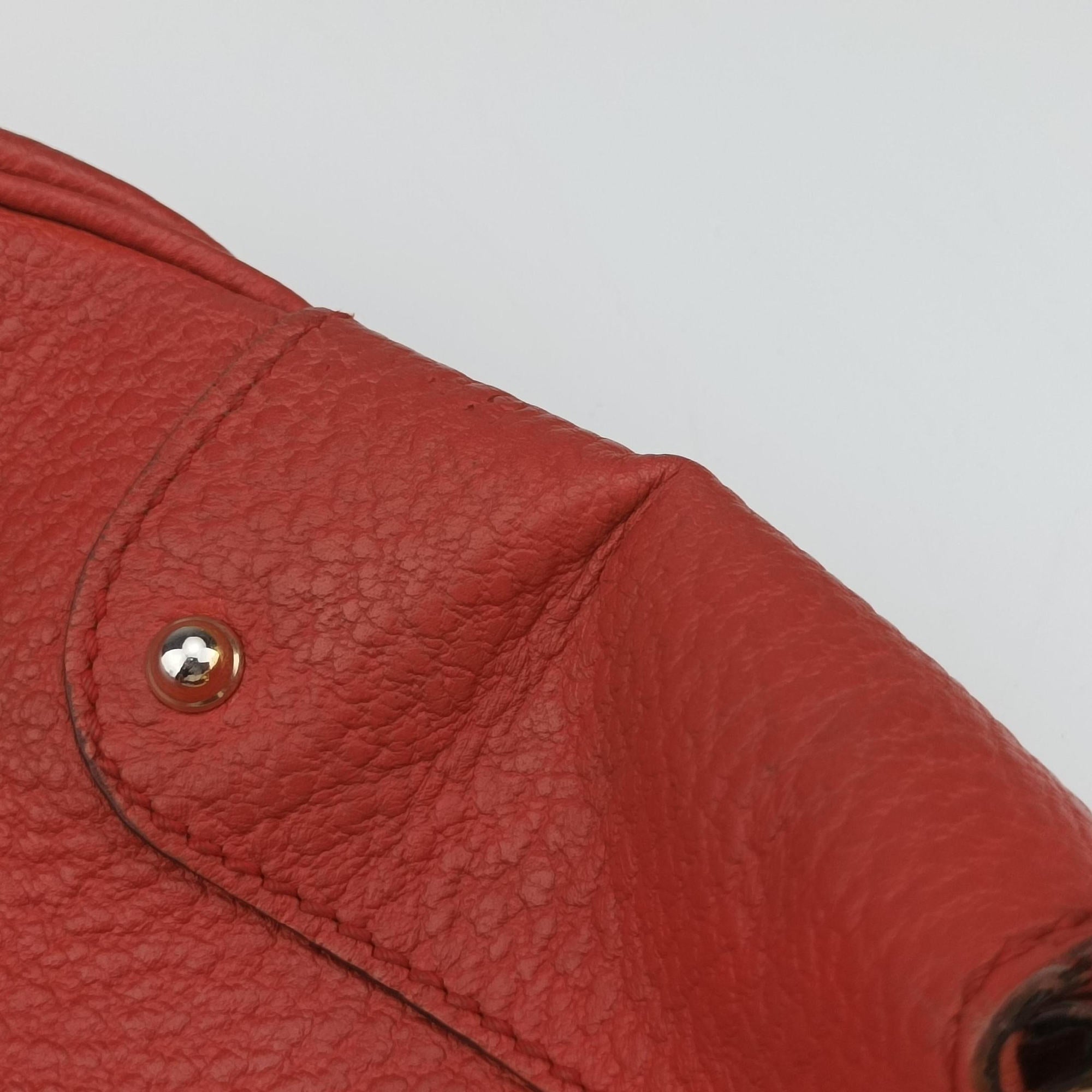 Vintage Gucci Bamboo Ring Hobo Red Leather 211519 handbag | stylenewstar
