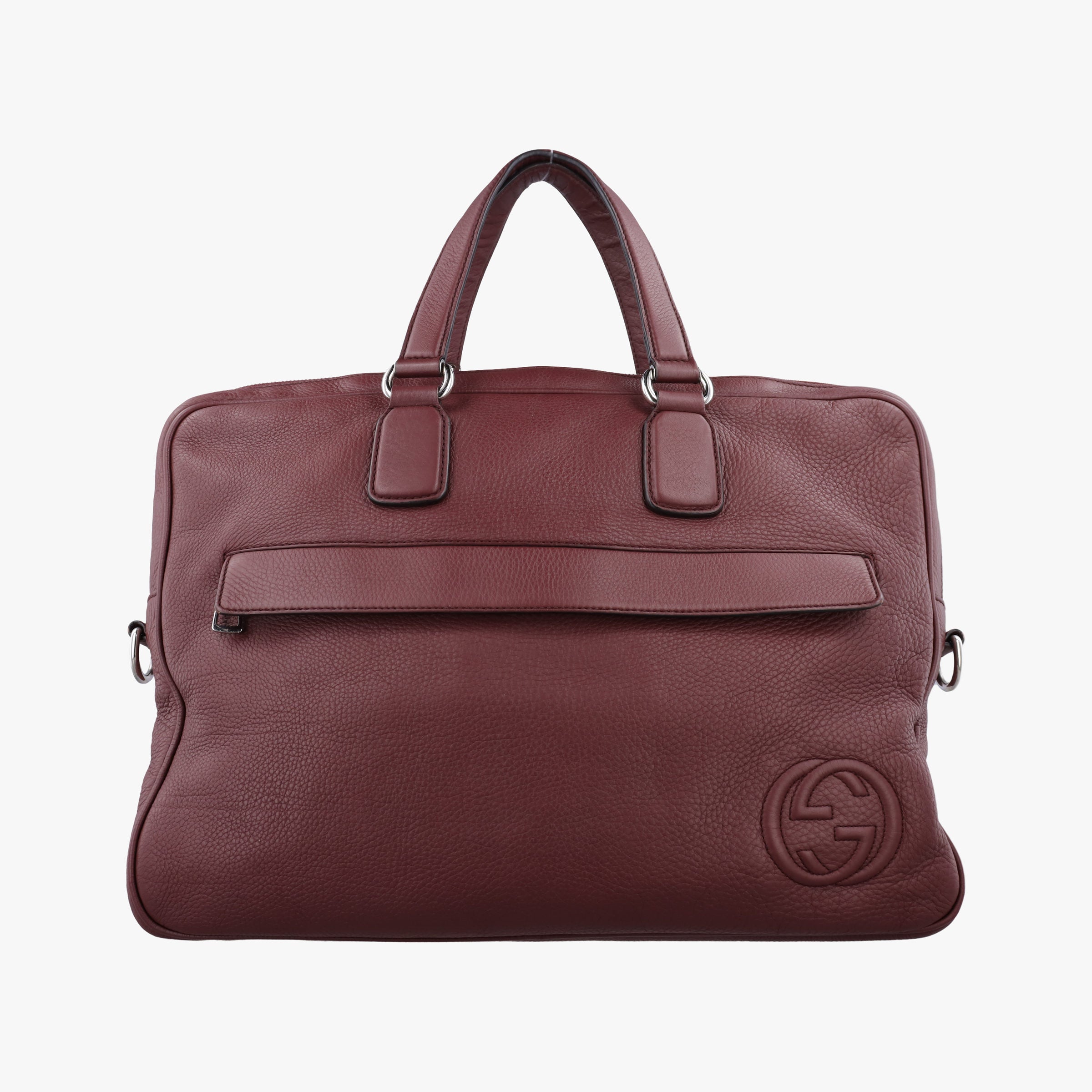 Pre-owned Gucci Interlocking G Soho business Burgundy Leather 322057 handbag | stylenewstar