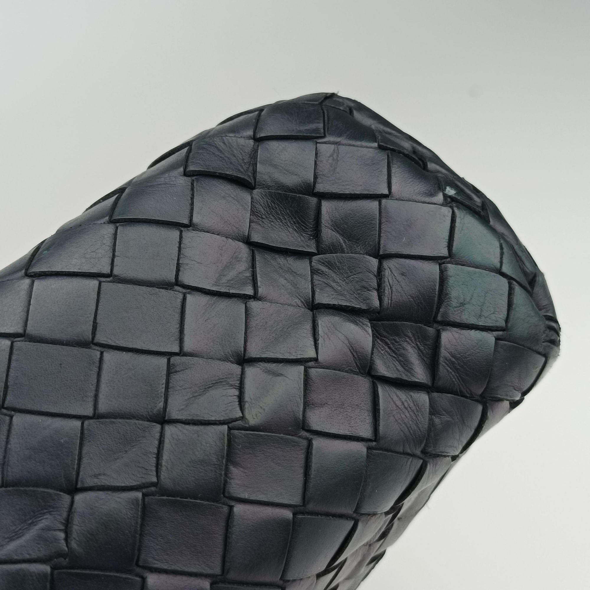 Secondhand Bottega Veneta Intrecciato Briefcase Navy lambskin  handbag | stylenewstar