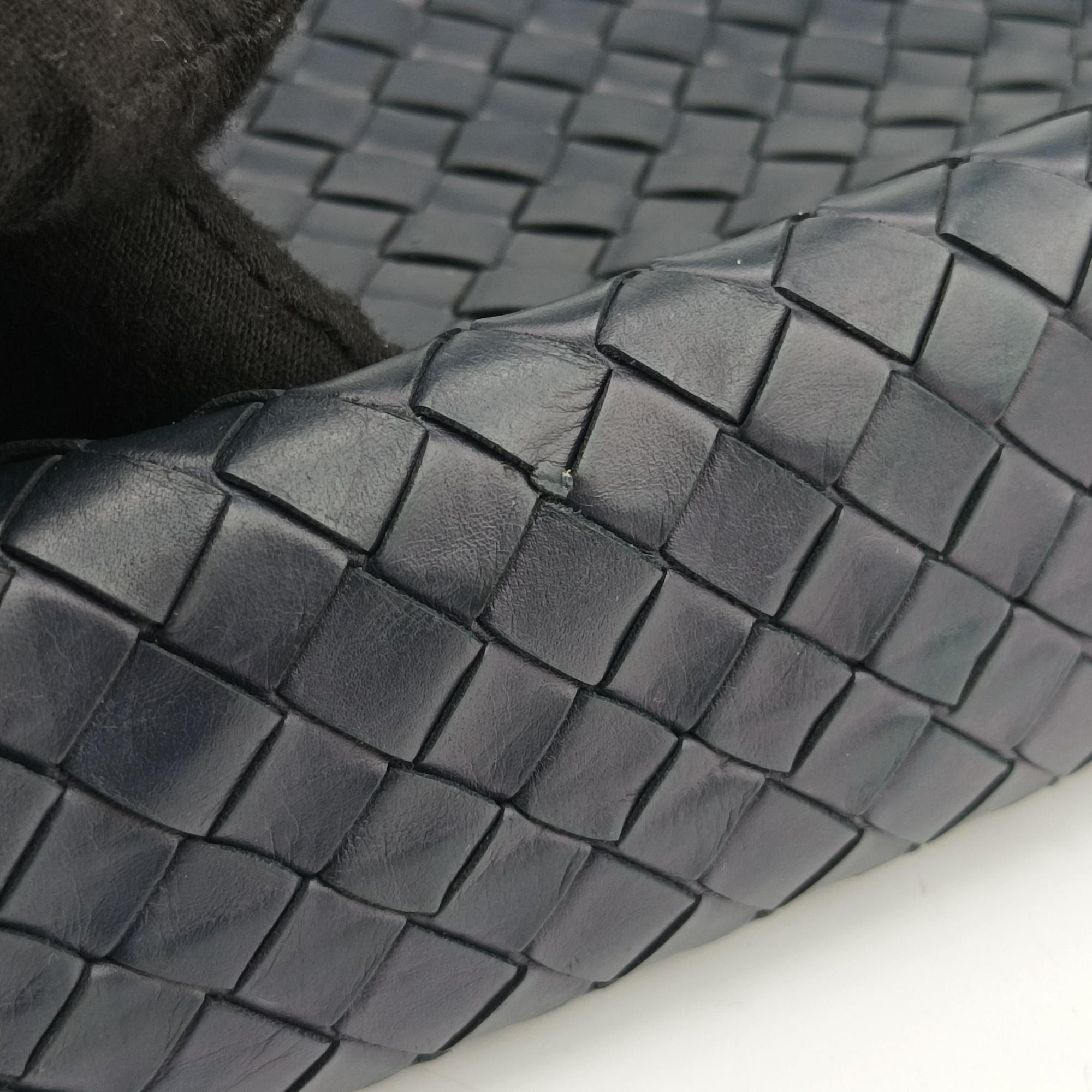 Secondhand Bottega Veneta Intrecciato Briefcase Navy lambskin  handbag | stylenewstar