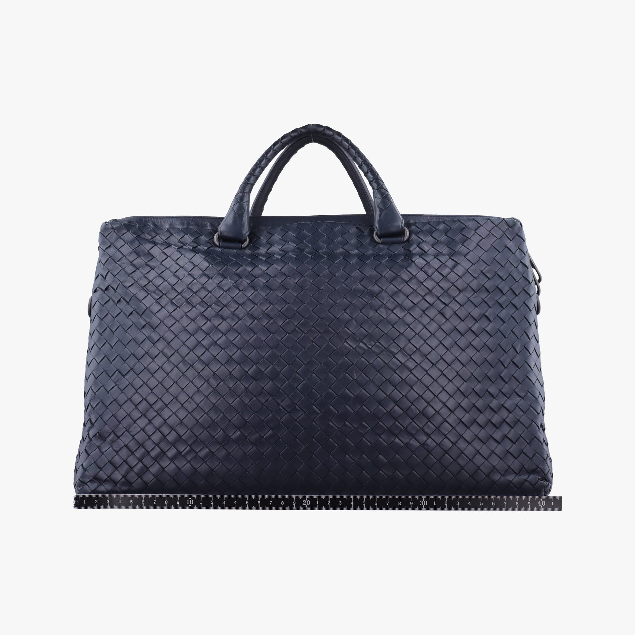 Secondhand Bottega Veneta Intrecciato Briefcase Navy lambskin  handbag | stylenewstar