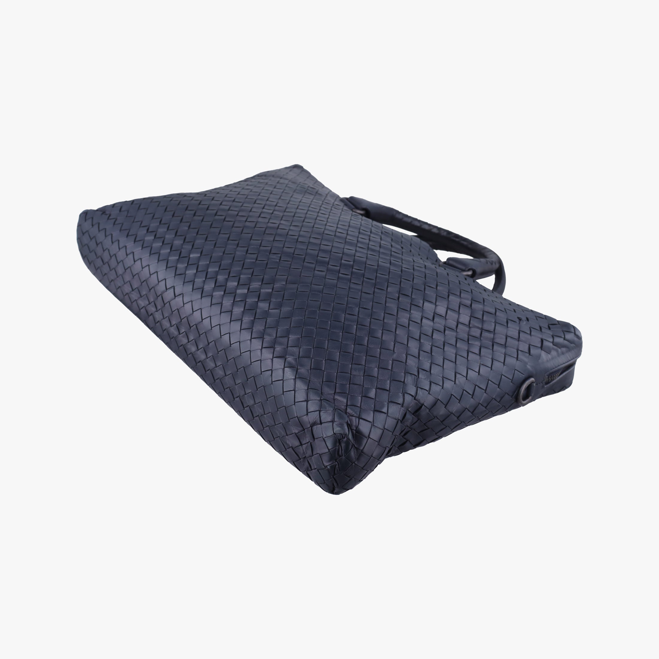 Secondhand Bottega Veneta Intrecciato Briefcase Navy lambskin  handbag | stylenewstar