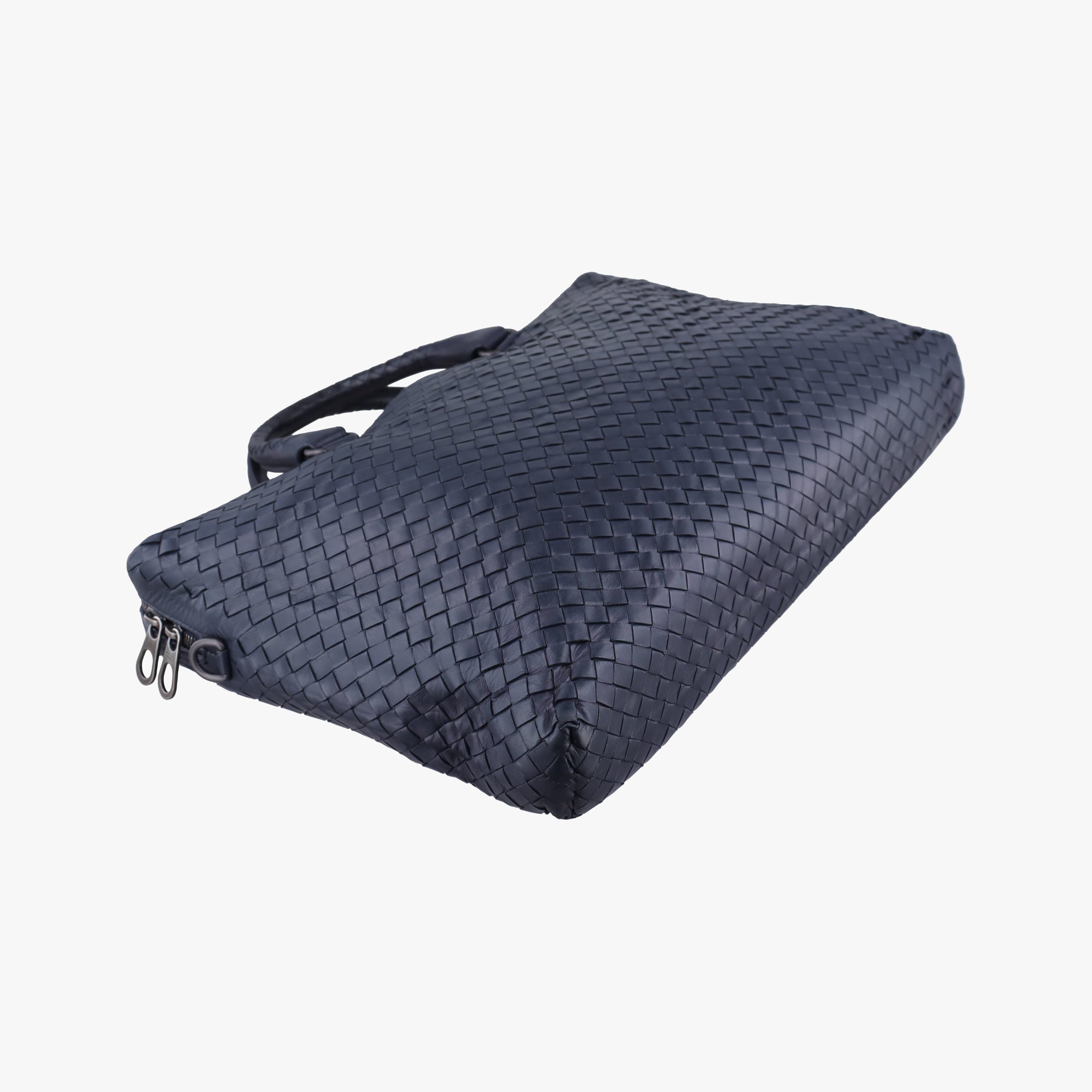 Secondhand Bottega Veneta Intrecciato Briefcase Navy lambskin  handbag | stylenewstar