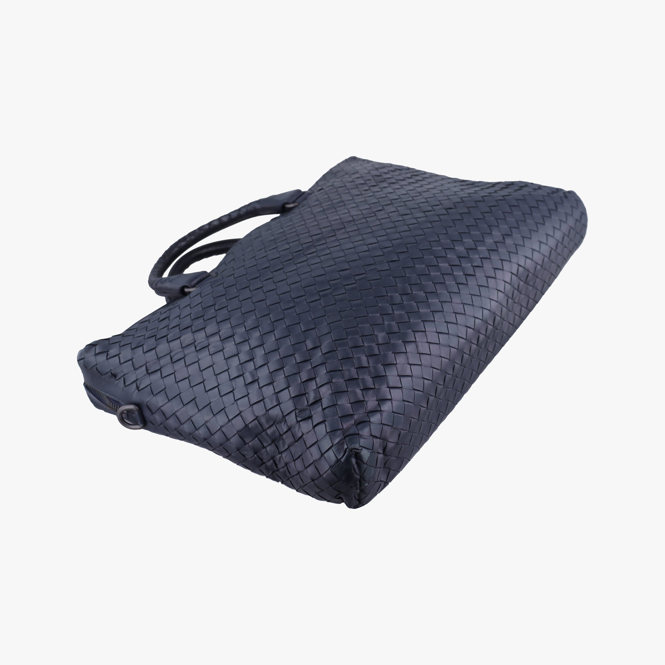 Secondhand Bottega Veneta Intrecciato Briefcase Navy lambskin  handbag | stylenewstar