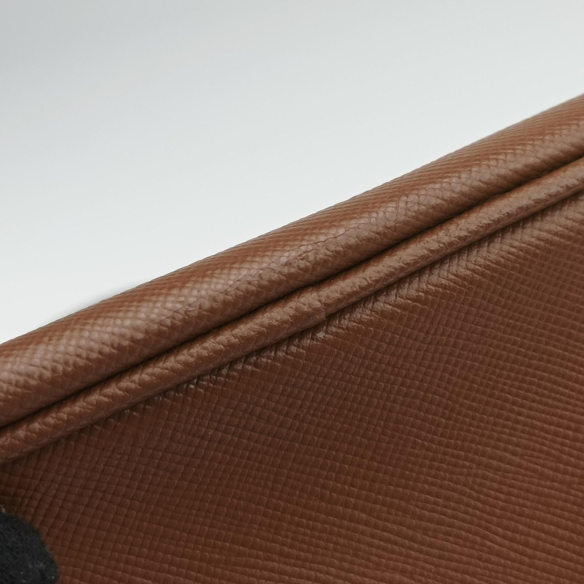 Pre-owned Prada business bag briefcase Brown SAFFIANO Leather 2VE363 handbag | stylenewstar