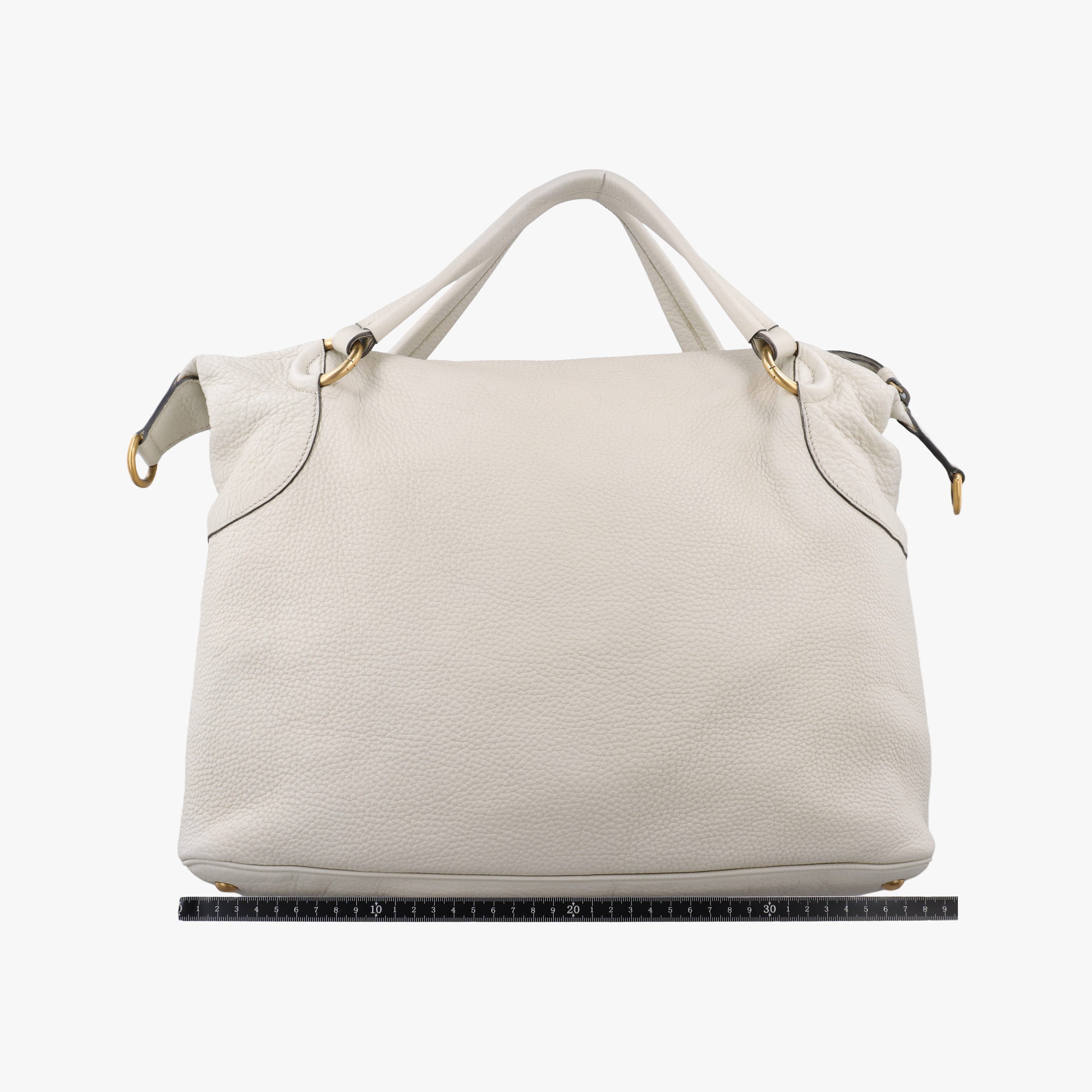 Pre-owned Gucci Twill Interlocking G White Leather 309529 handbag | stylenewstar