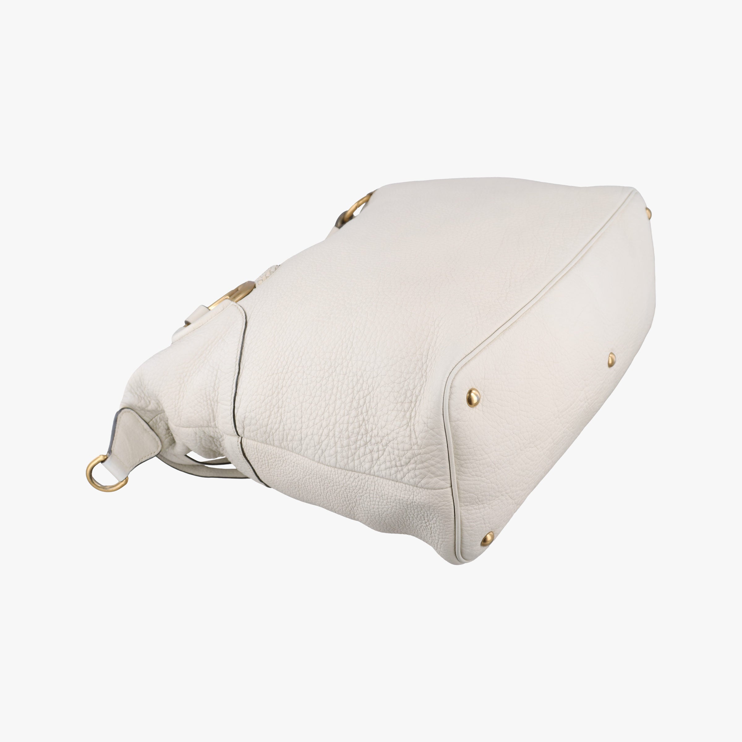 Pre-owned Gucci Twill Interlocking G White Leather 309529 handbag | stylenewstar
