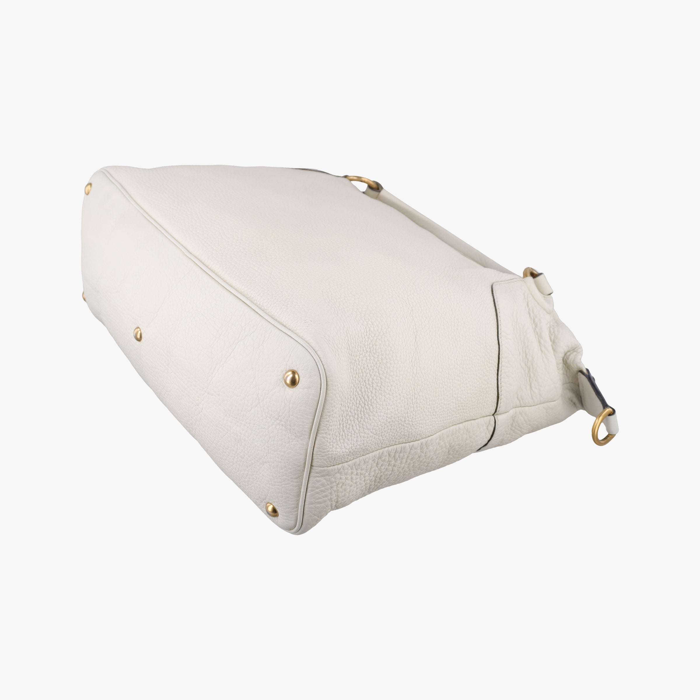 Pre-owned Gucci Twill Interlocking G White Leather 309529 handbag | stylenewstar