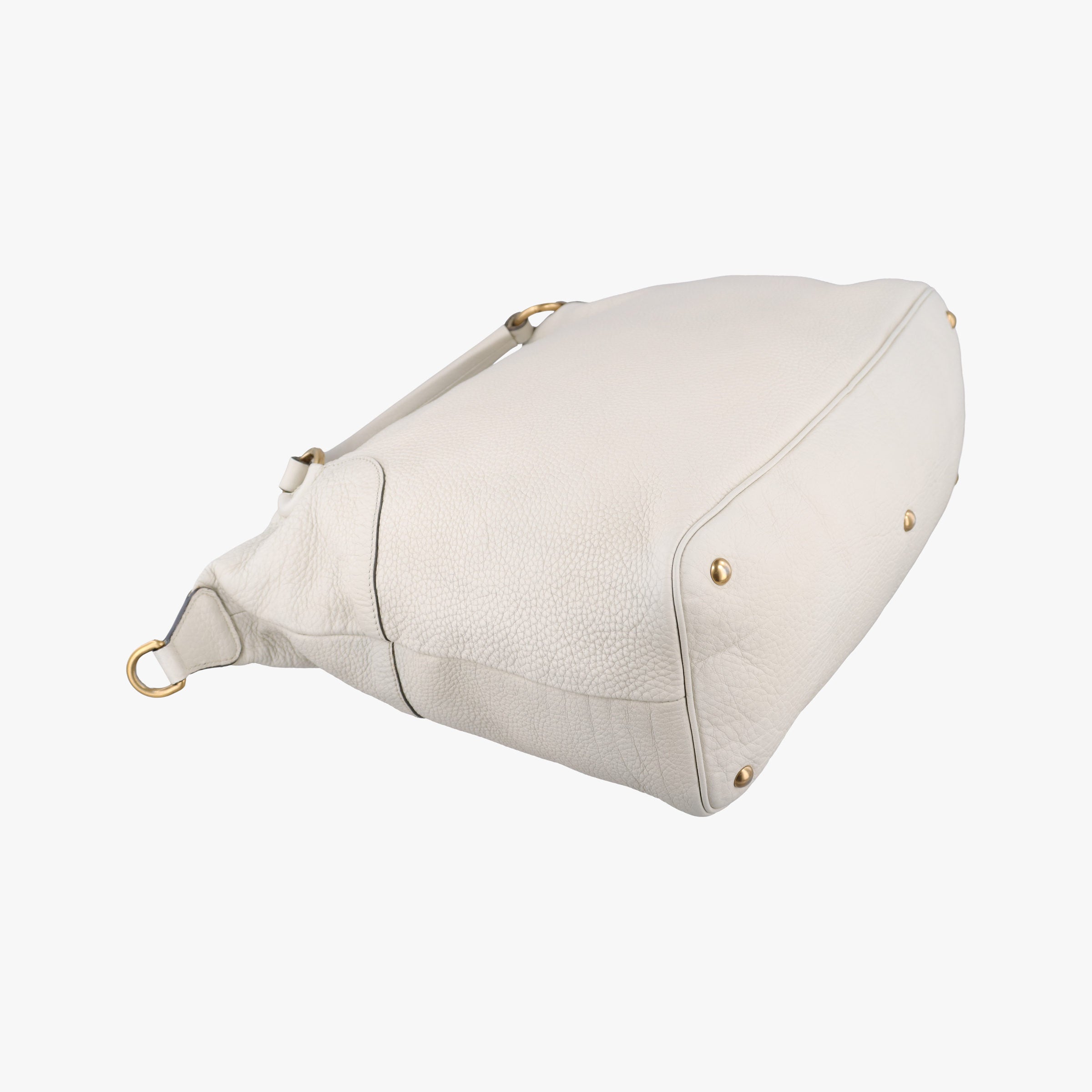Pre-owned Gucci Twill Interlocking G White Leather 309529 handbag | stylenewstar