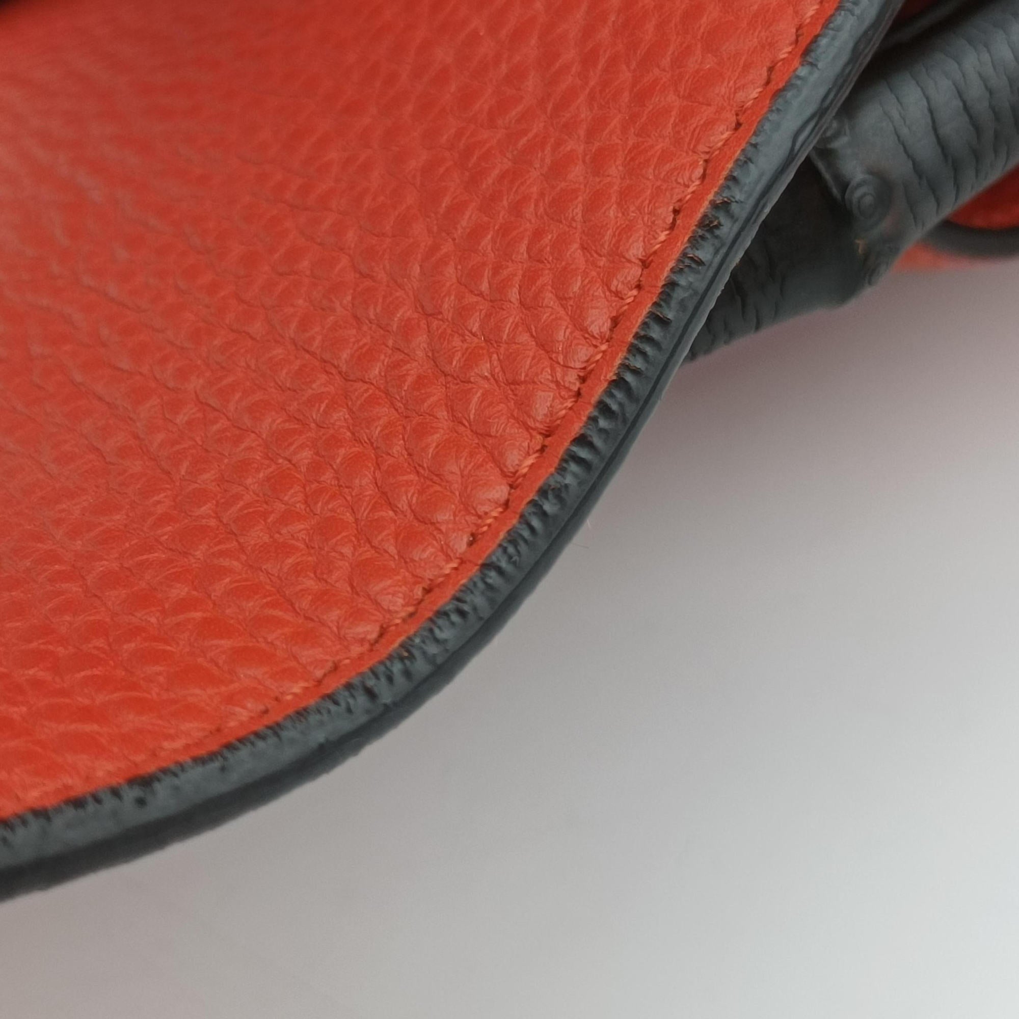 Pre-owned Gucci Bamboo fringe tassel Orange Leather 387149 backpack/rucksack | stylenewstar