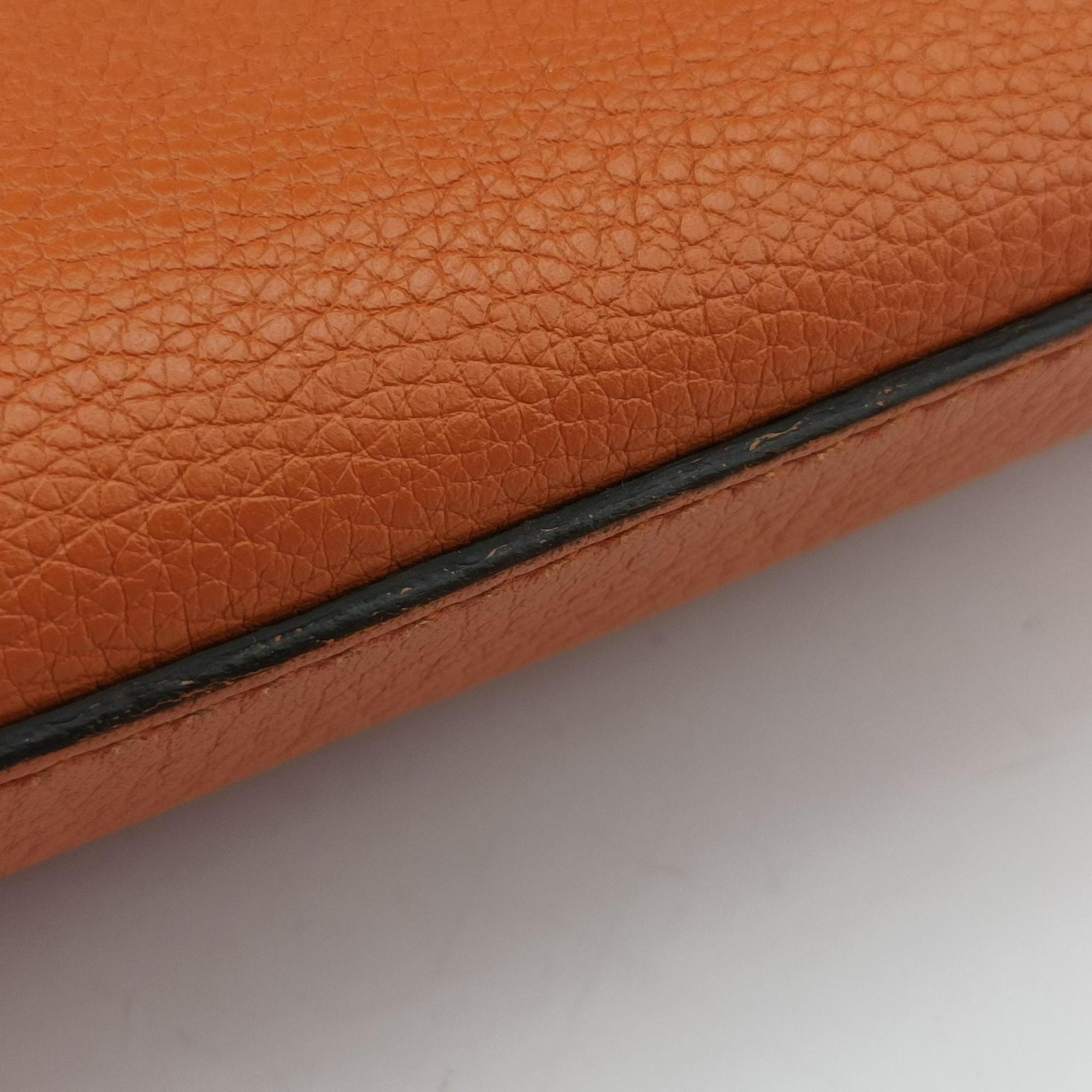 Pre-owned Gucci Bamboo Shopper Orange Leather 323660 shoulderbag | stylenewstar