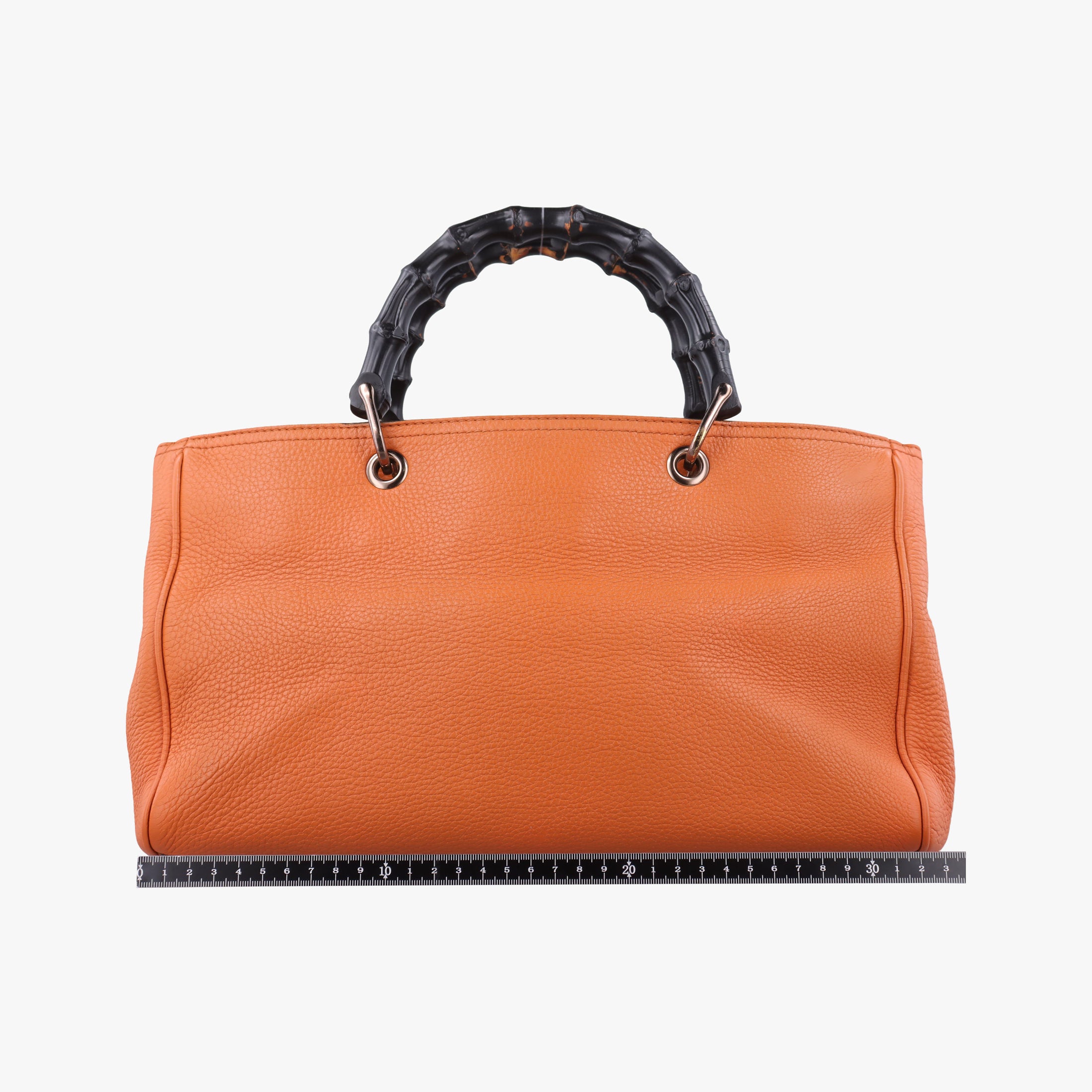 Pre-owned Gucci Bamboo Shopper Orange Leather 323660 shoulderbag | stylenewstar